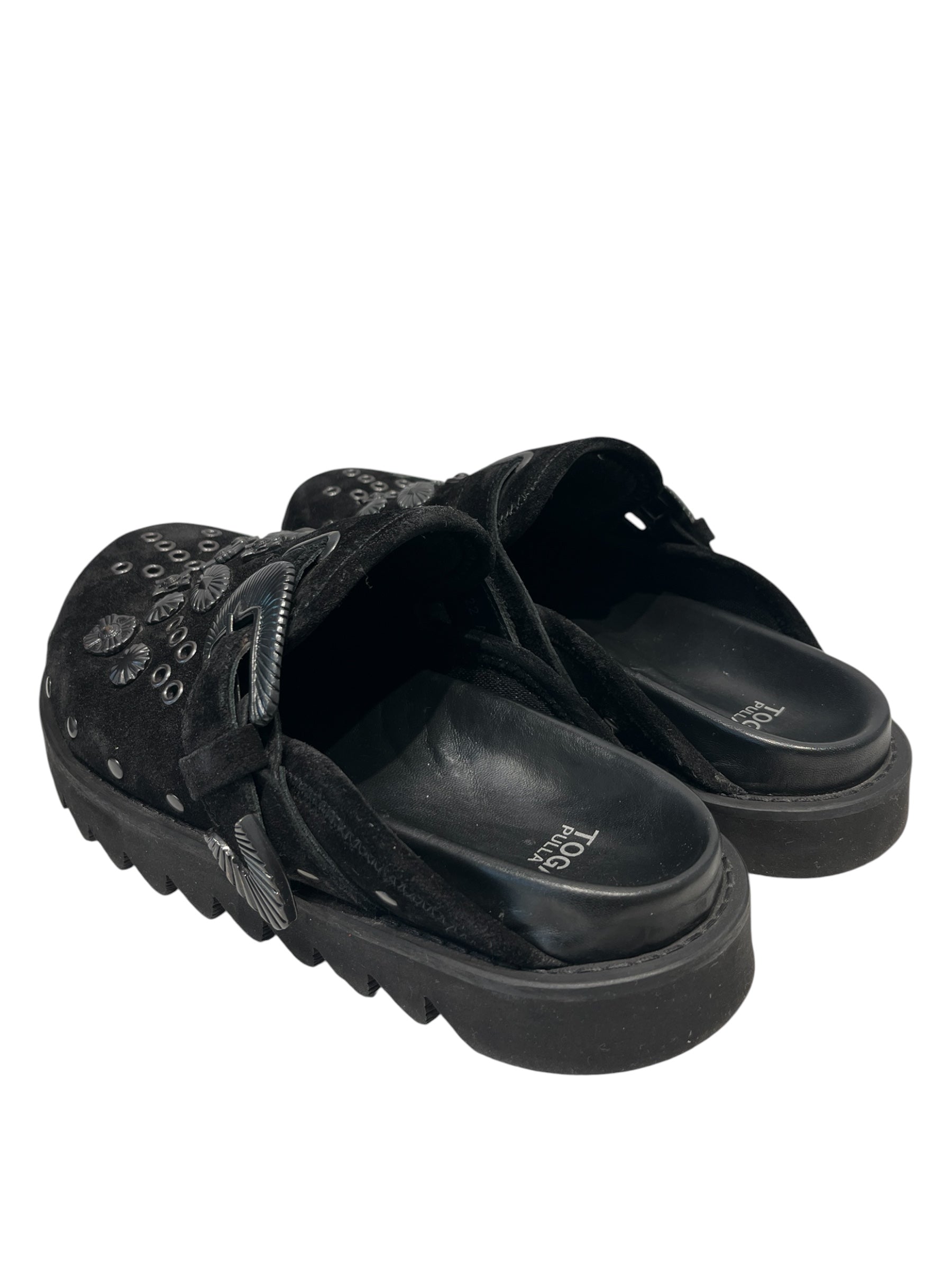 TOGA PULLA/Sandals/EU 40/Suede/BLK/BLCKMATTEHRDWARE view 2