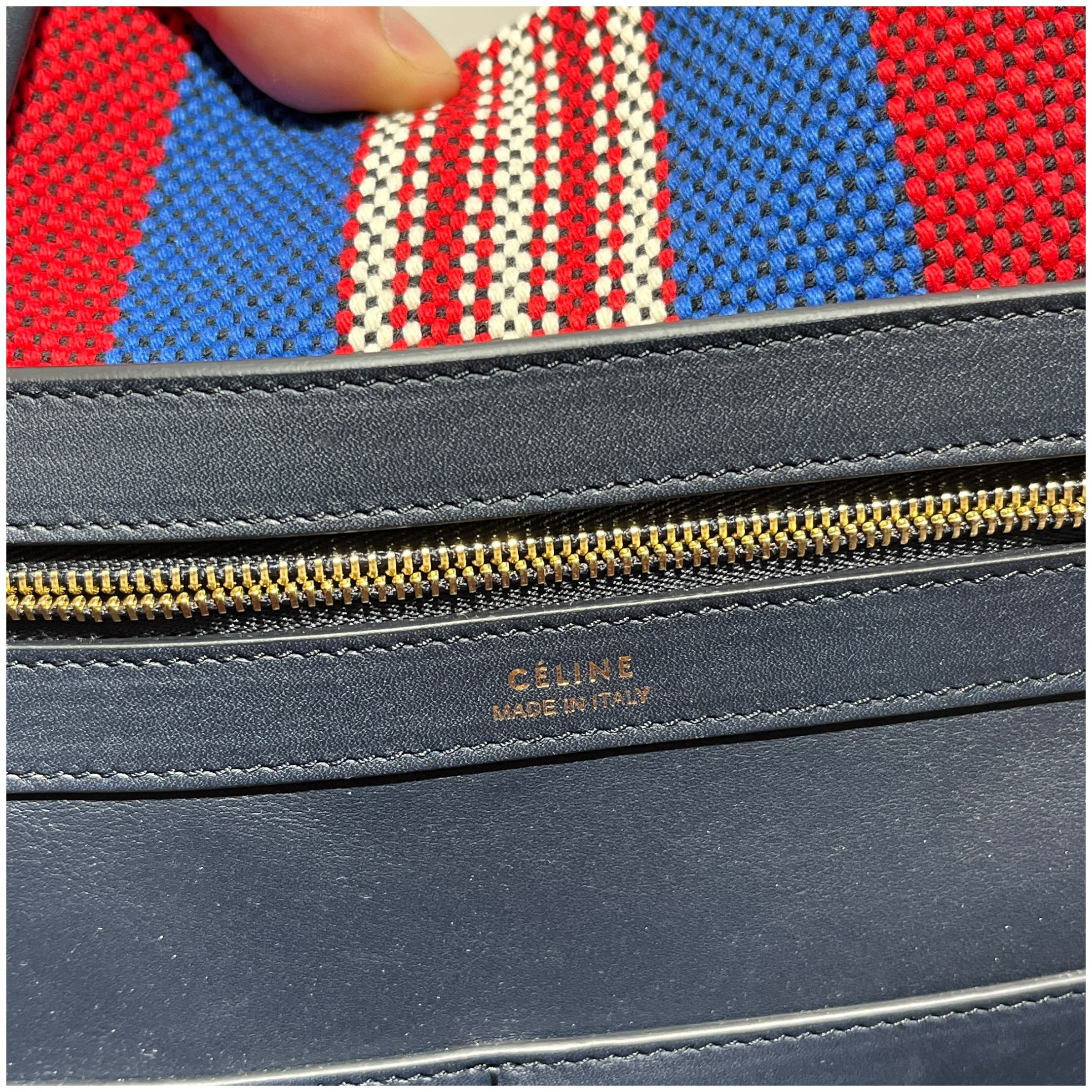 CELINE/Tote Bag/Stripe/Cotton/RED/ view 6