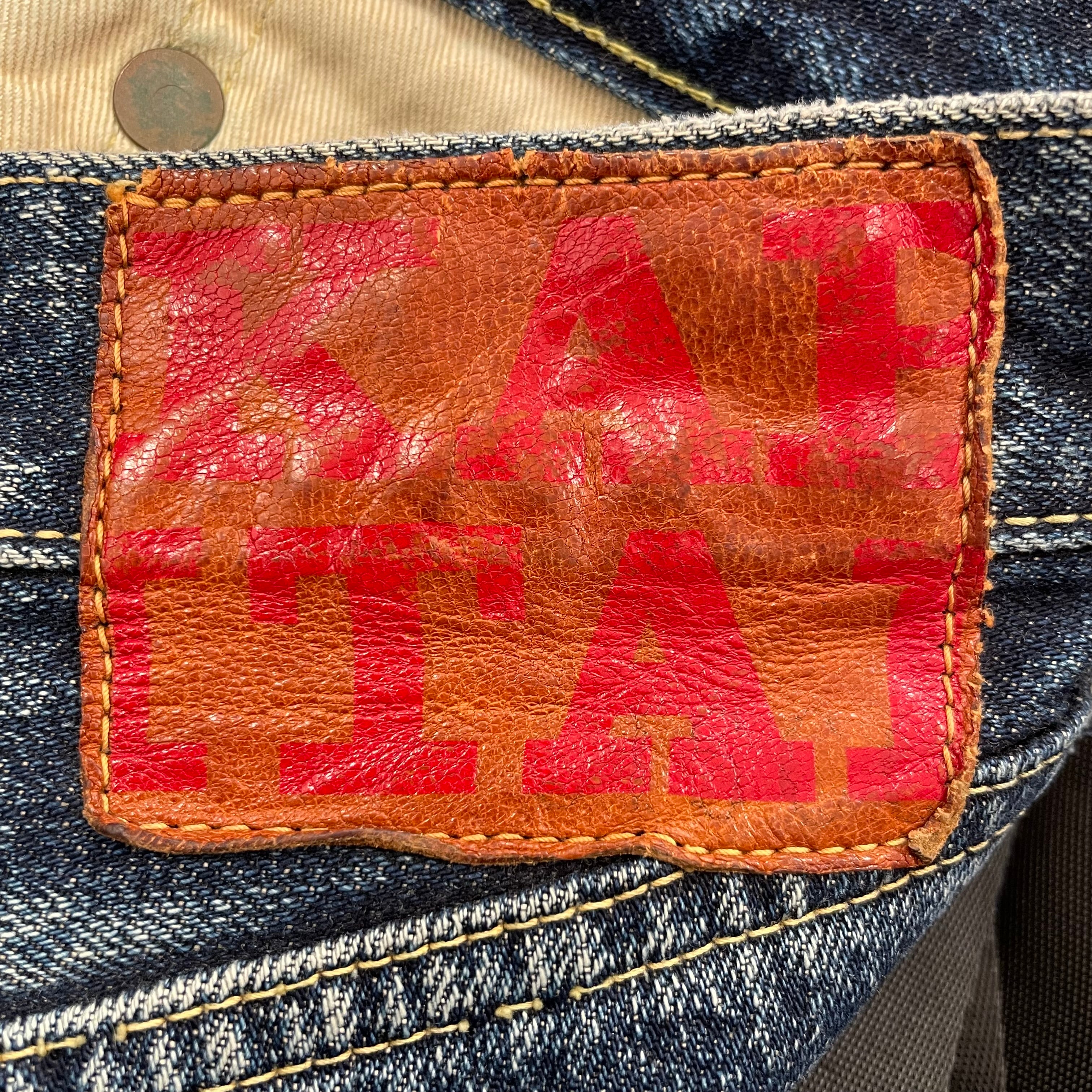 KAPITAL/Straight Pants/30/Denim/IDG/BOROSTITCHINGGRNRDBLU view 4