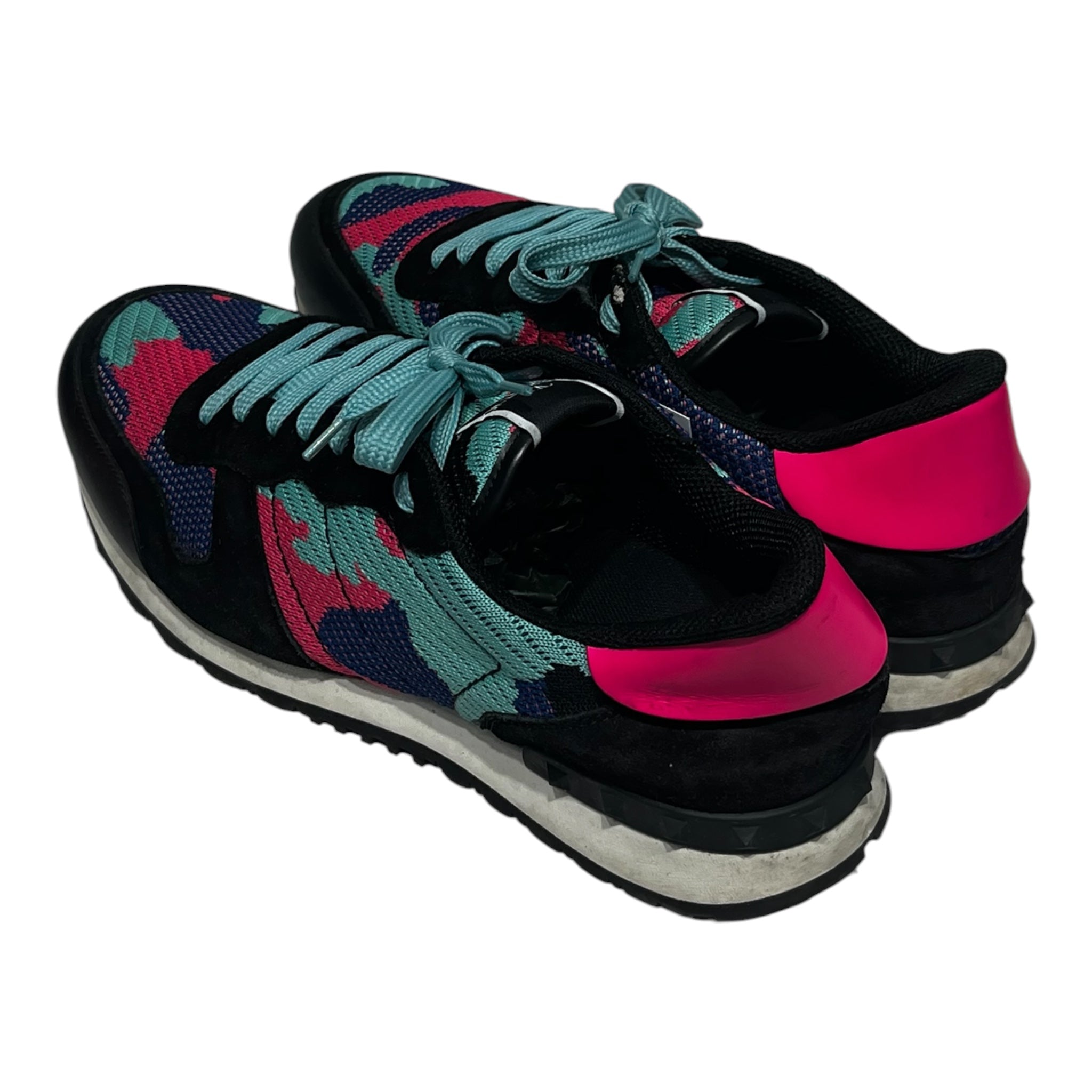 VALENTINO/Low-Sneakers/EU 45/MLT/studded, green blue pink view 2