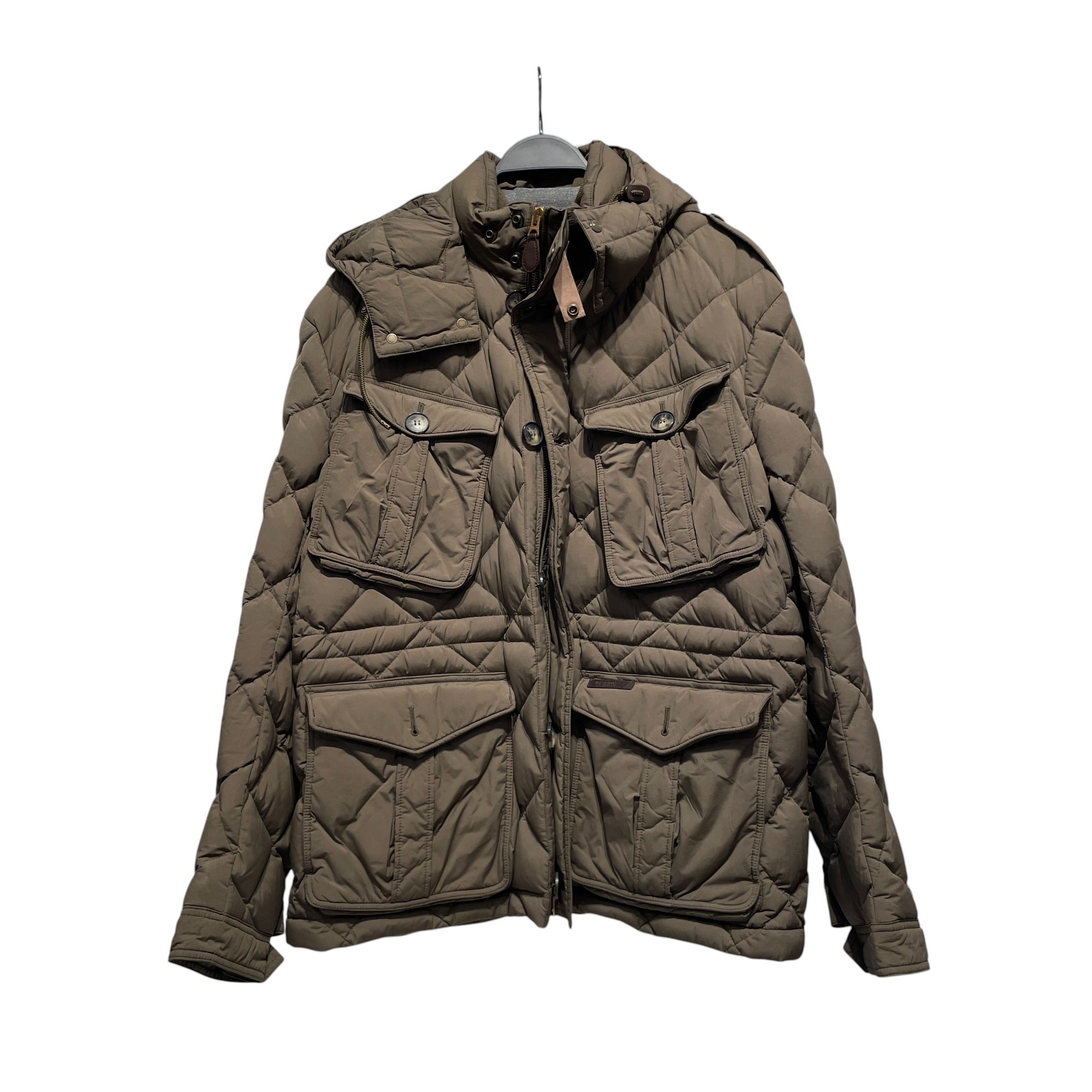 BURBERRY BRIT/Puffer Jkt/XL/Nylon/GRN/olive/quilted view 1