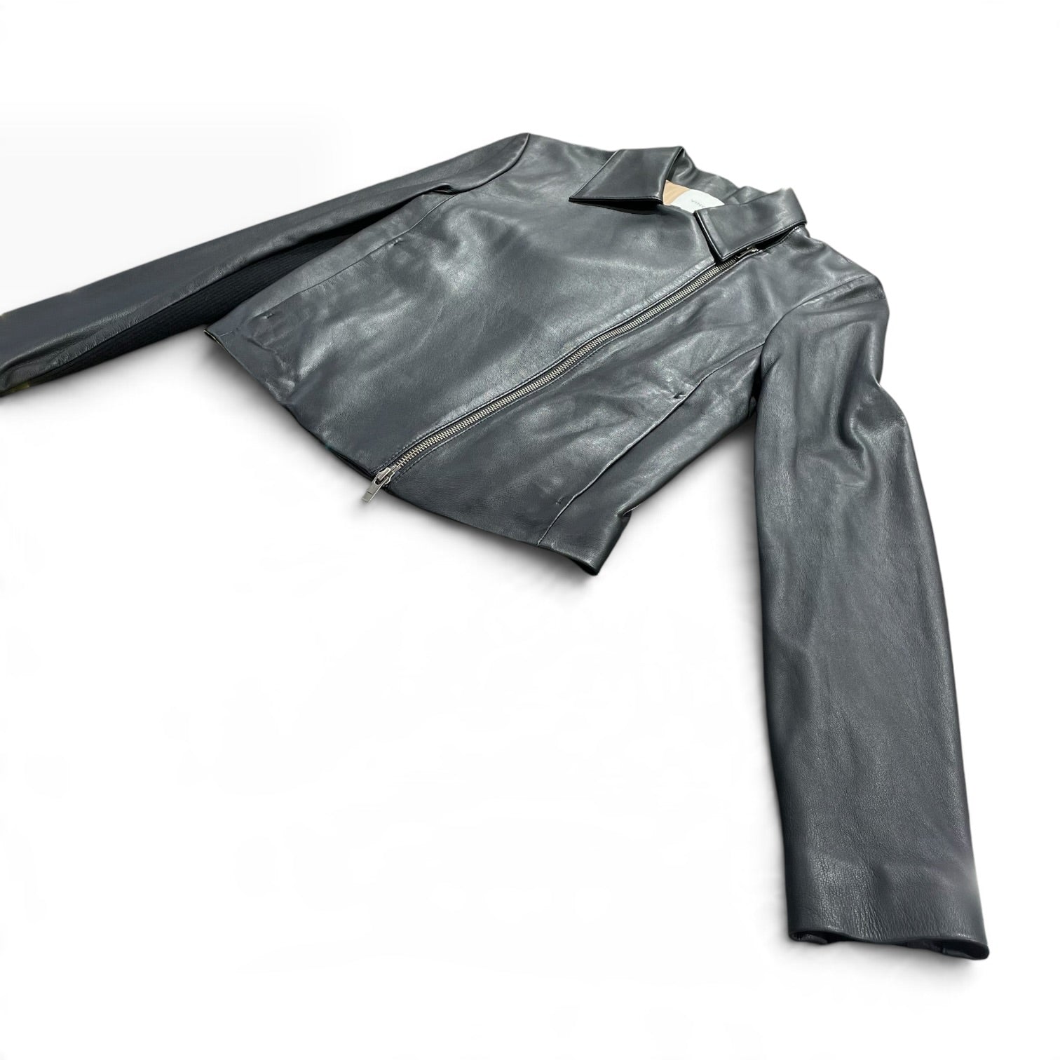 VINCE./Leather Jkt/XS/Leather/BLK/Vince, Asymmetrical Zipper view 3