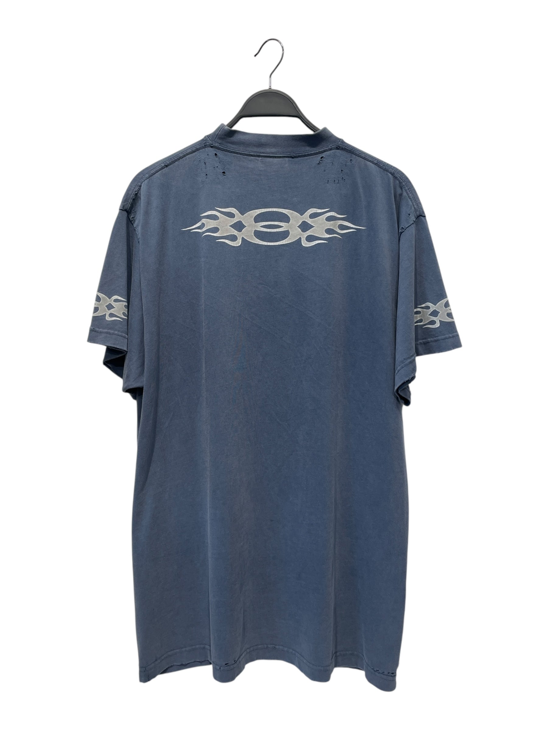 BALENCIAGA/T-Shirt/L/Cotton/BLU/2024 BURING UNITY view 2