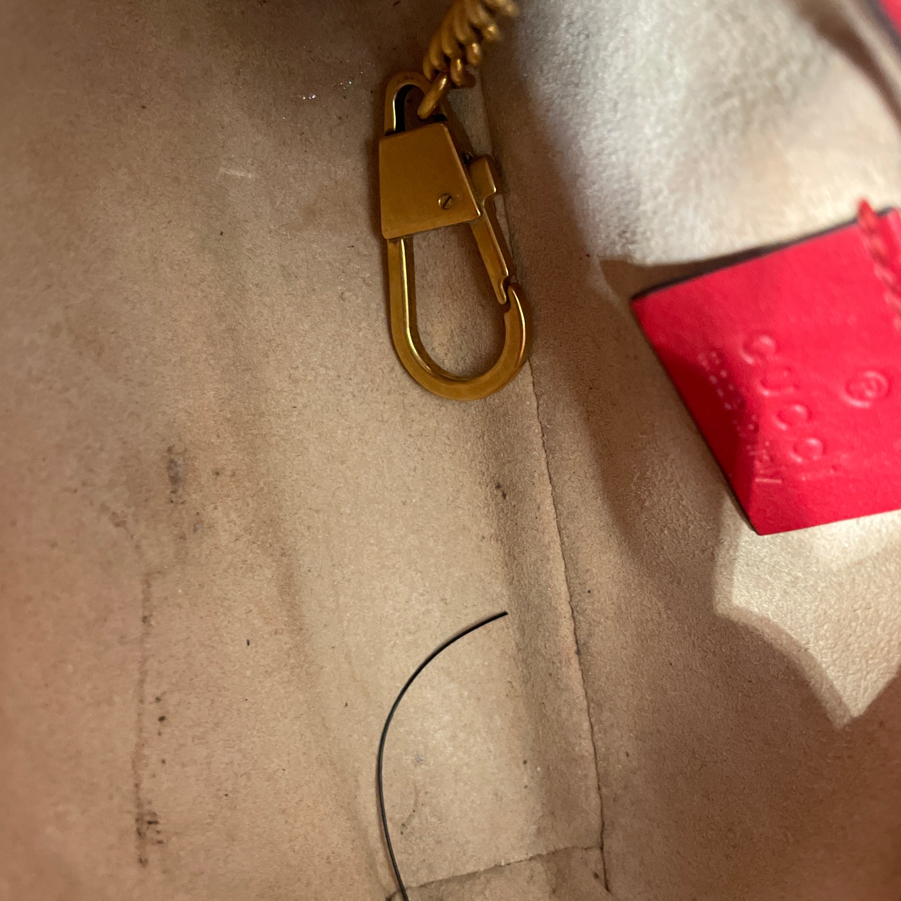 GUCCI/Hand Bag/Leather/RED/GG LOGO CROSSBODY MARMONT view 5