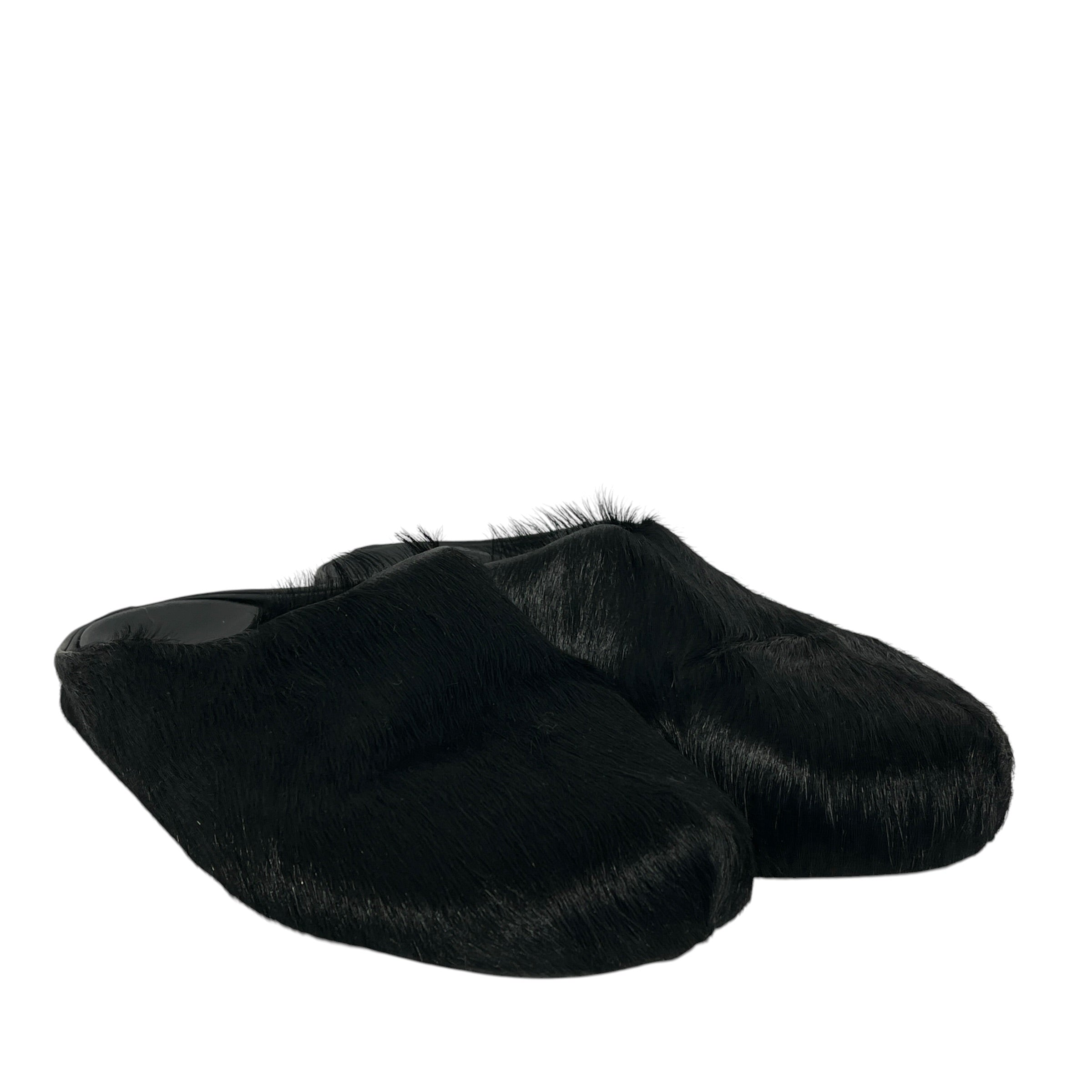 MARNI/Sandals/EU 46/Fake Fur/BLK/Fur Sandals view 1