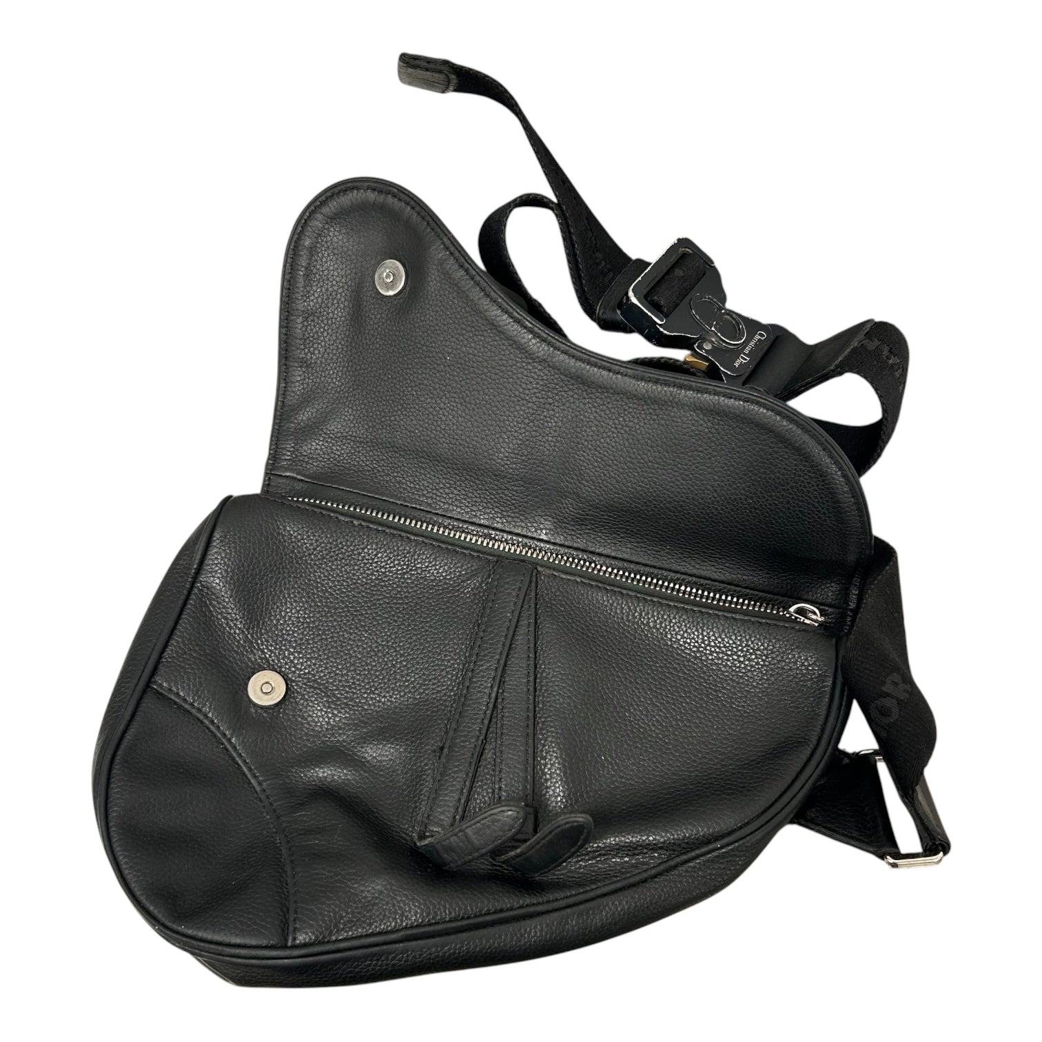 Christian Dior/Bag/Leather/BLK/Sadle Bag view 4