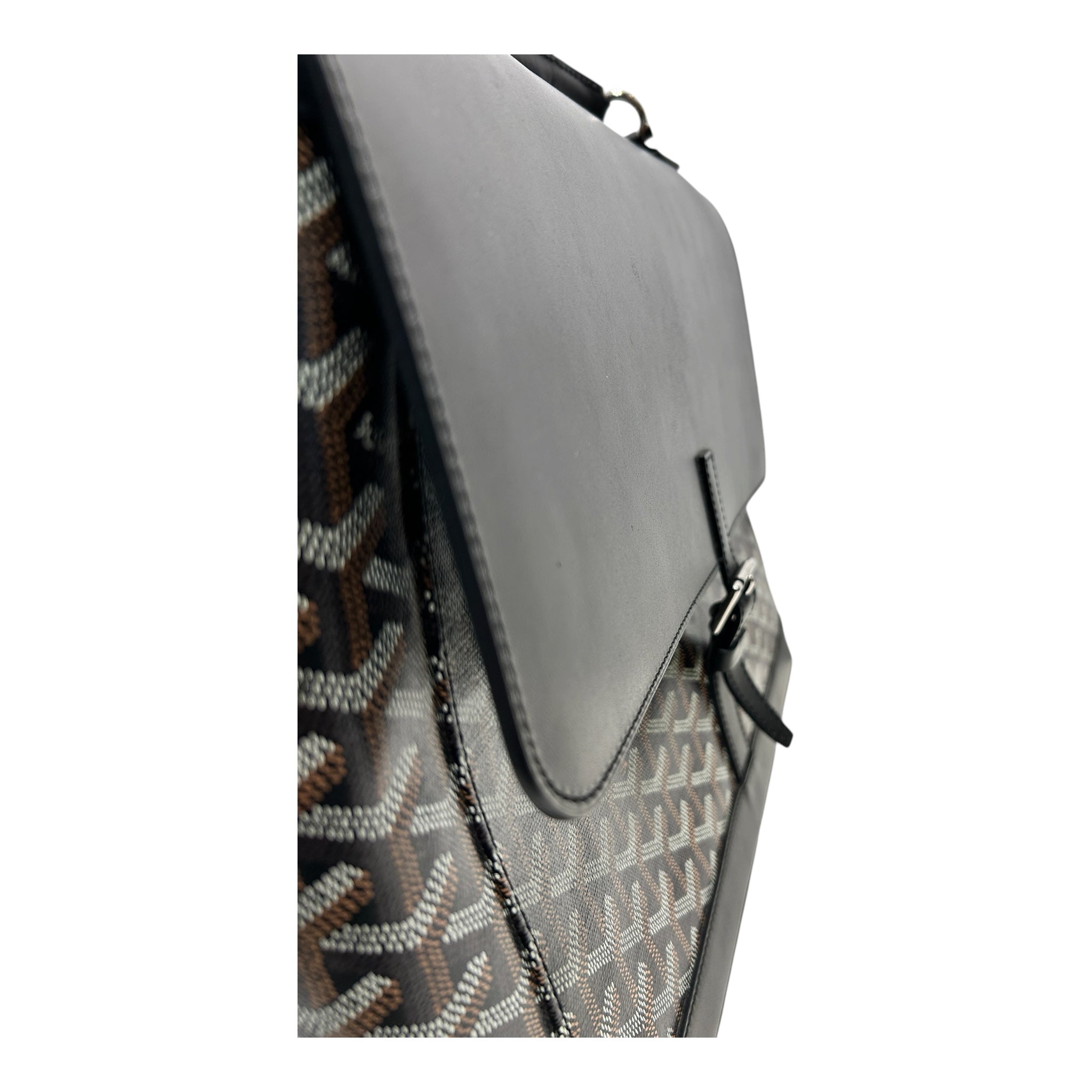 GOYARD/Briefcase/Monogram/BLK/goyardine buckle briefcase view 6