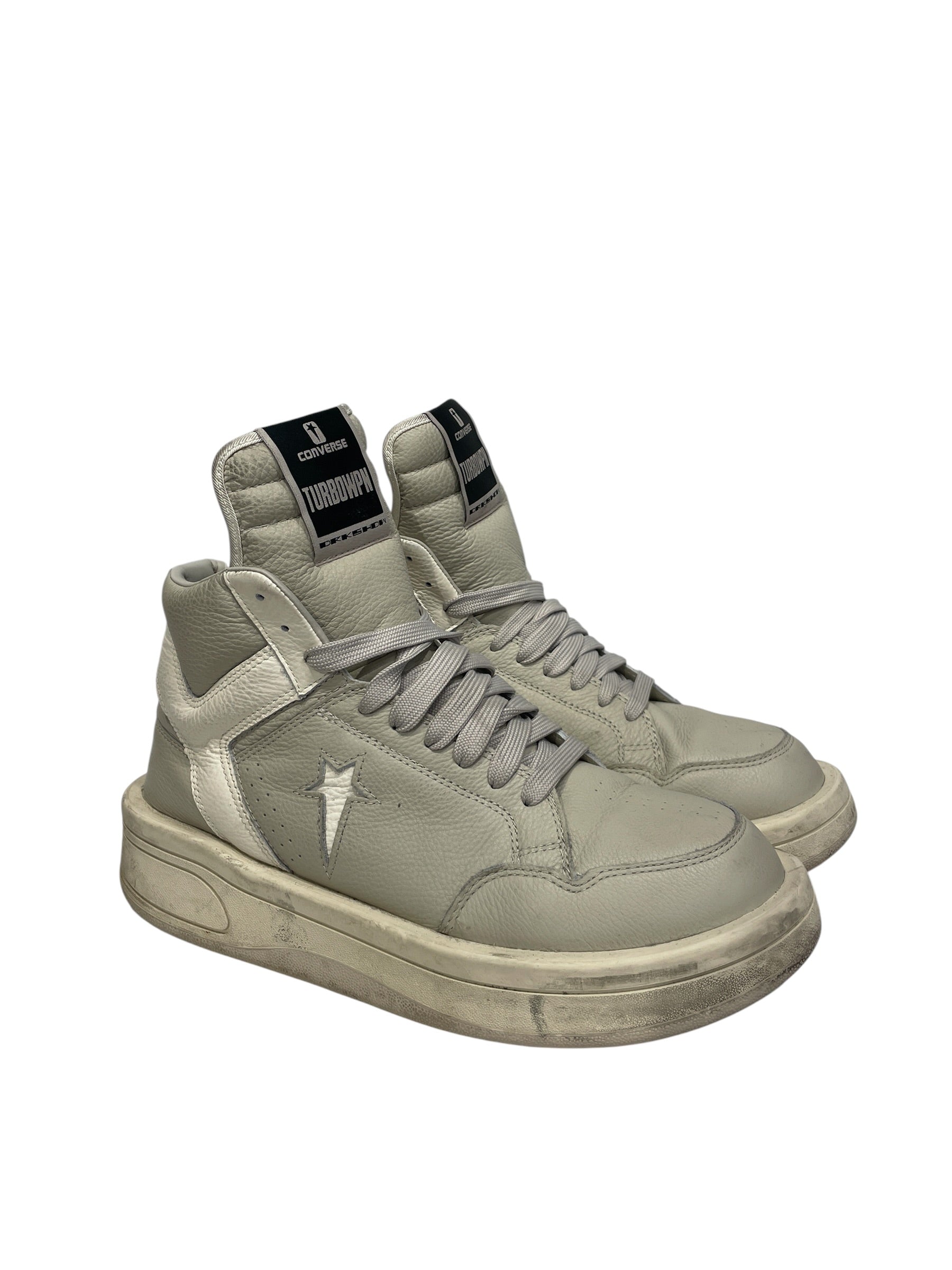 CONVERSE/RICK OWENS DRKSHDW/Hi-Sneakers/US 11.5/Leather/CRM/TURBOWPN view 1