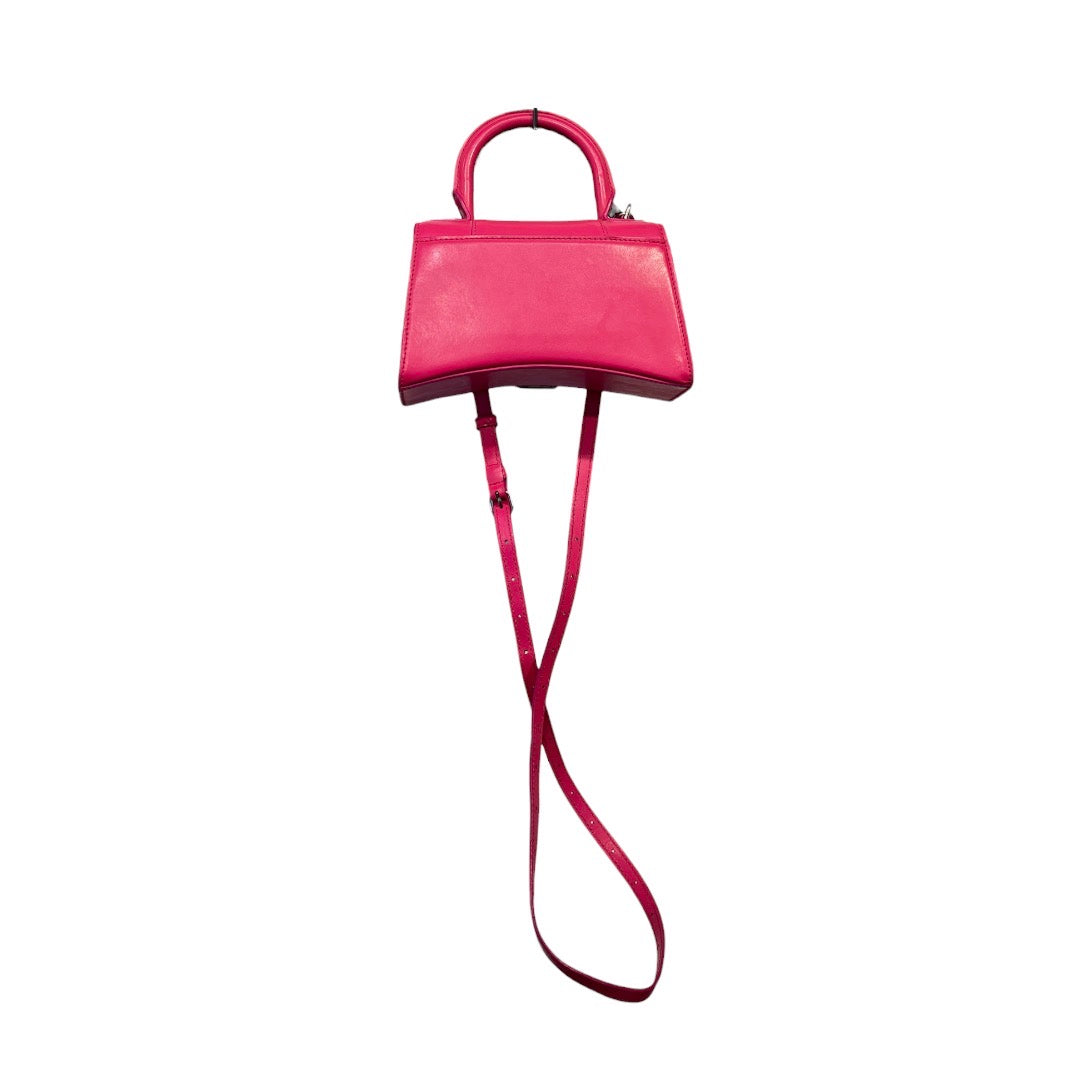 BALENCIAGA/Cross Body Bag/Leather/PNK/Hourglas top handle view 2
