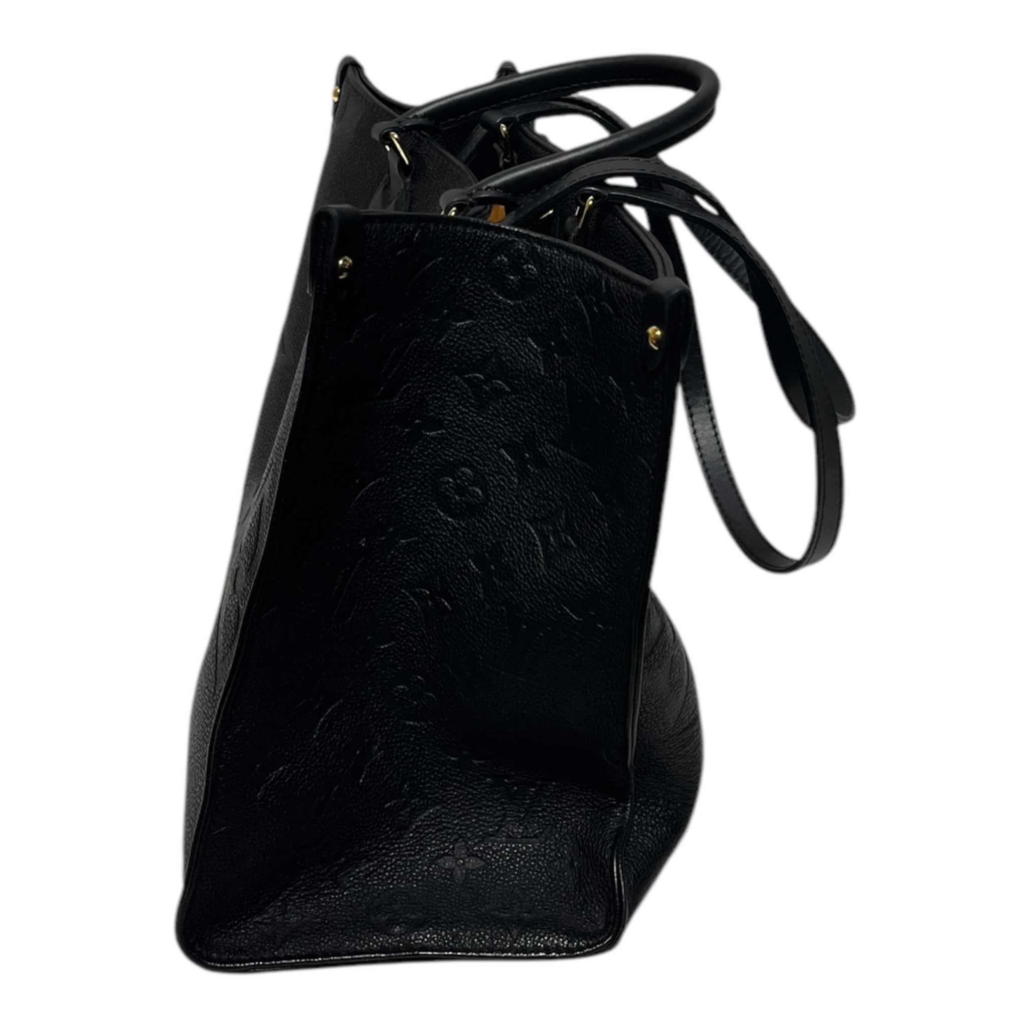 LOUIS VUITTON/Tote Bag/Monogram/Leather/BLK/OnTheGo view 3