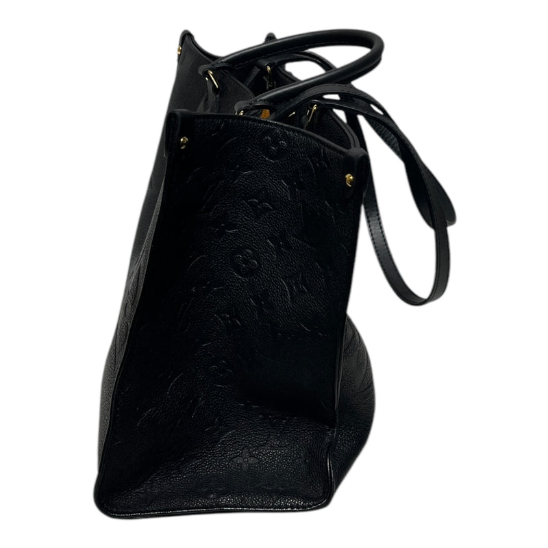 LOUIS VUITTON/Tote Bag/Monogram/Leather/BLK/OnTheGo