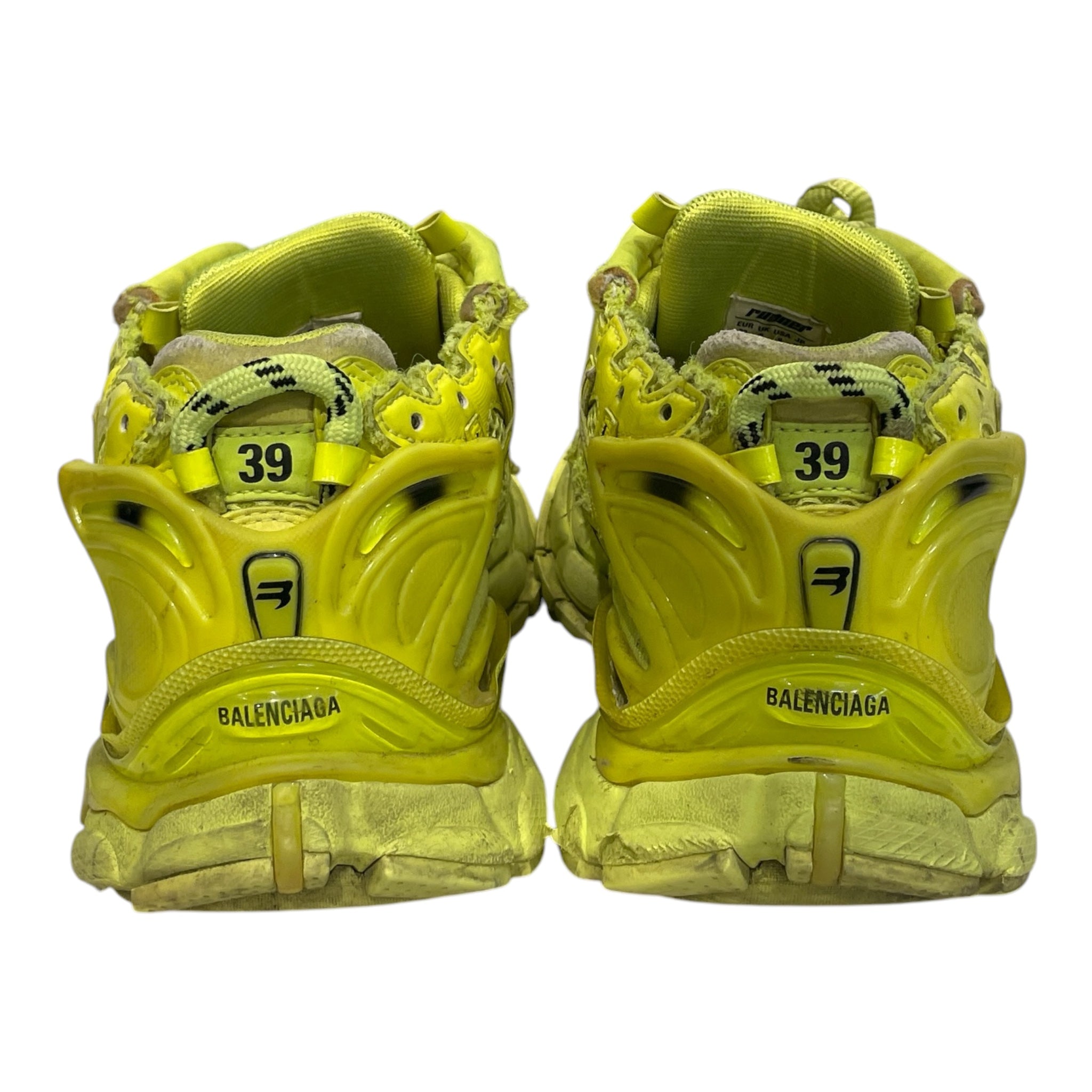BALENCIAGA/Low-Sneakers/US 9/Leather/YEL/HIGHLIGHTER RUNNERS view 3