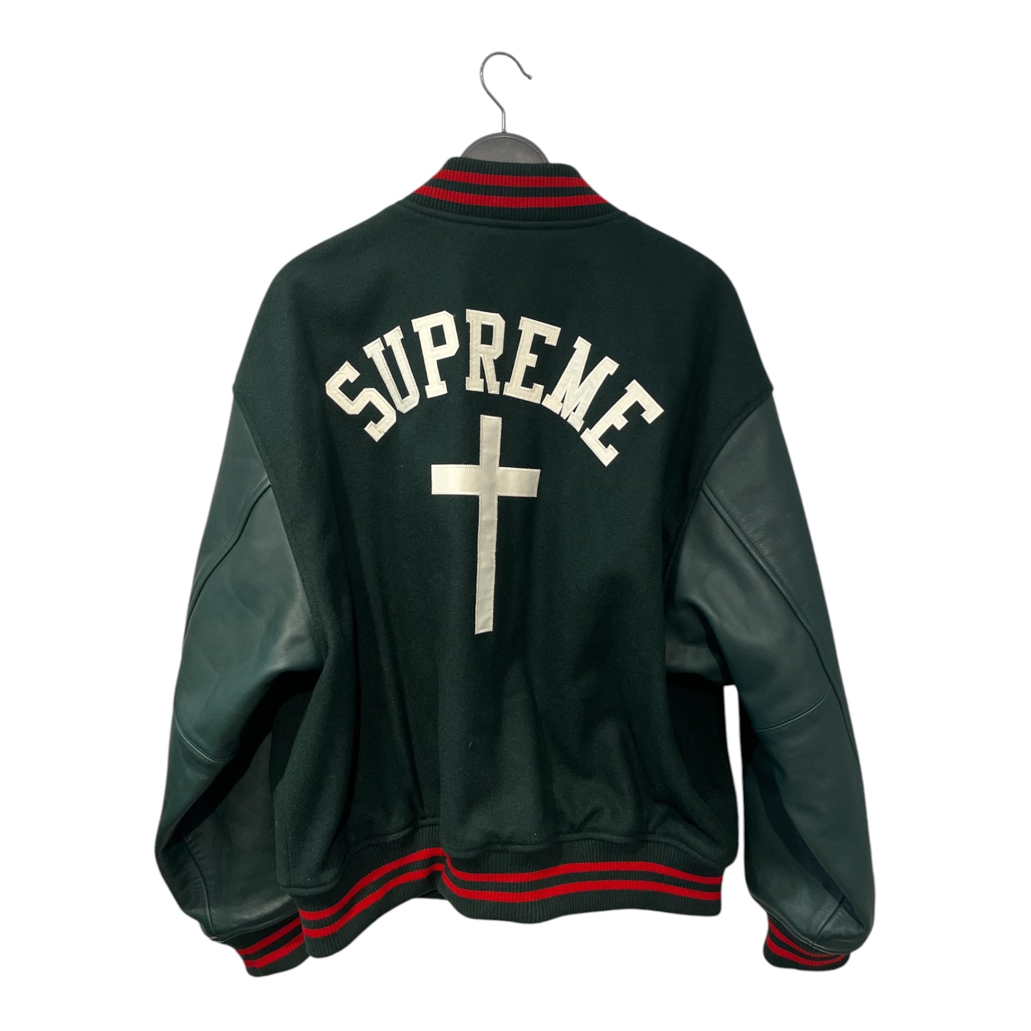 Supreme/Jacket/XL/Wool/GRN/cross varsity view 2