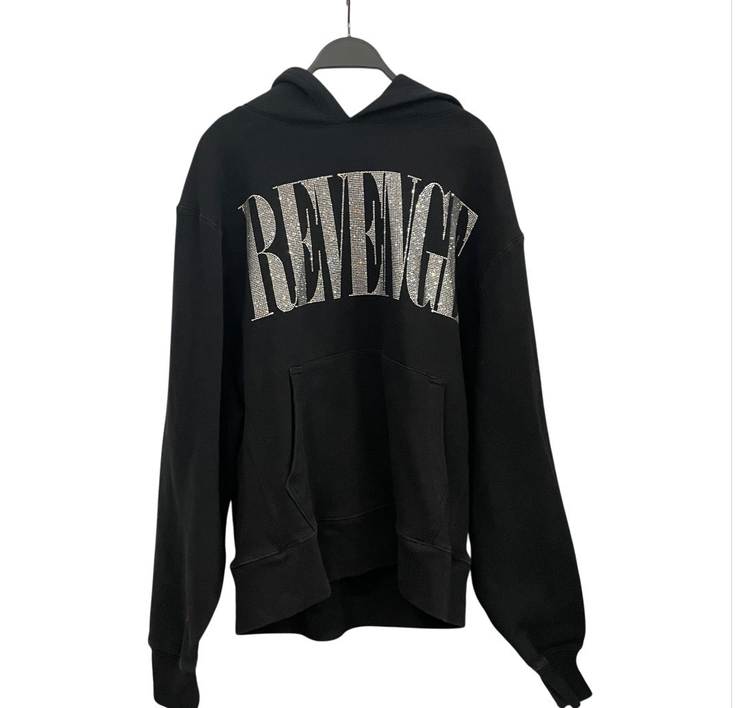 Revenge/Hoodie/L/Cotton/BLK/Rhinestone Hoodie view 1