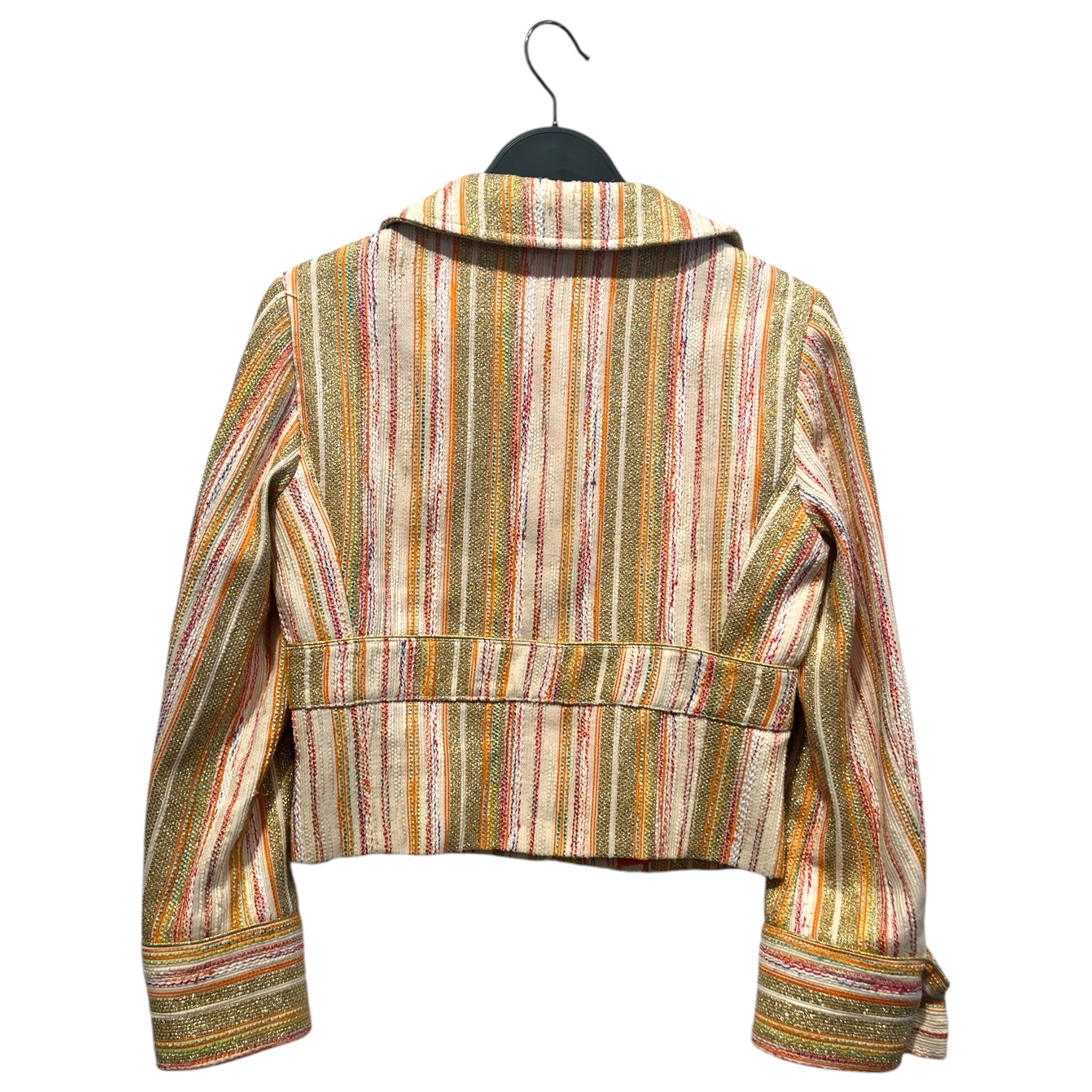 DOLCE&GABBANA/Tailored Jkt/26/Stripe/ORN/gold stitching/stripes/org acc view 2