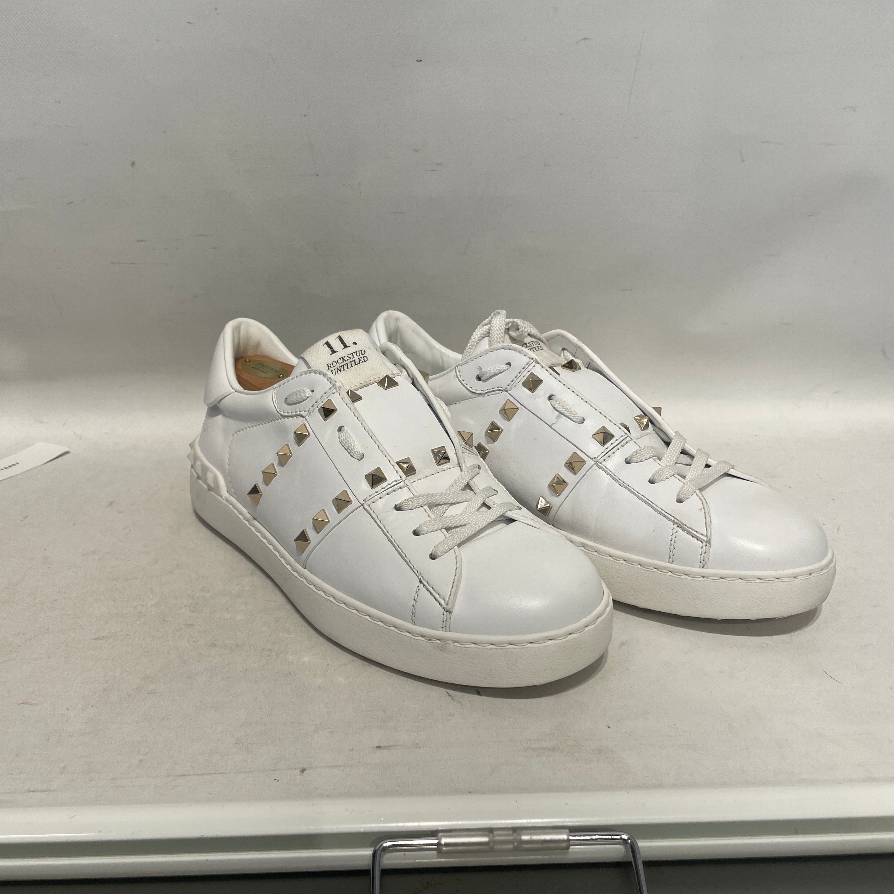 VALENTINO/Low-Sneakers/EU 41.5/Leather/WHT/ view 1