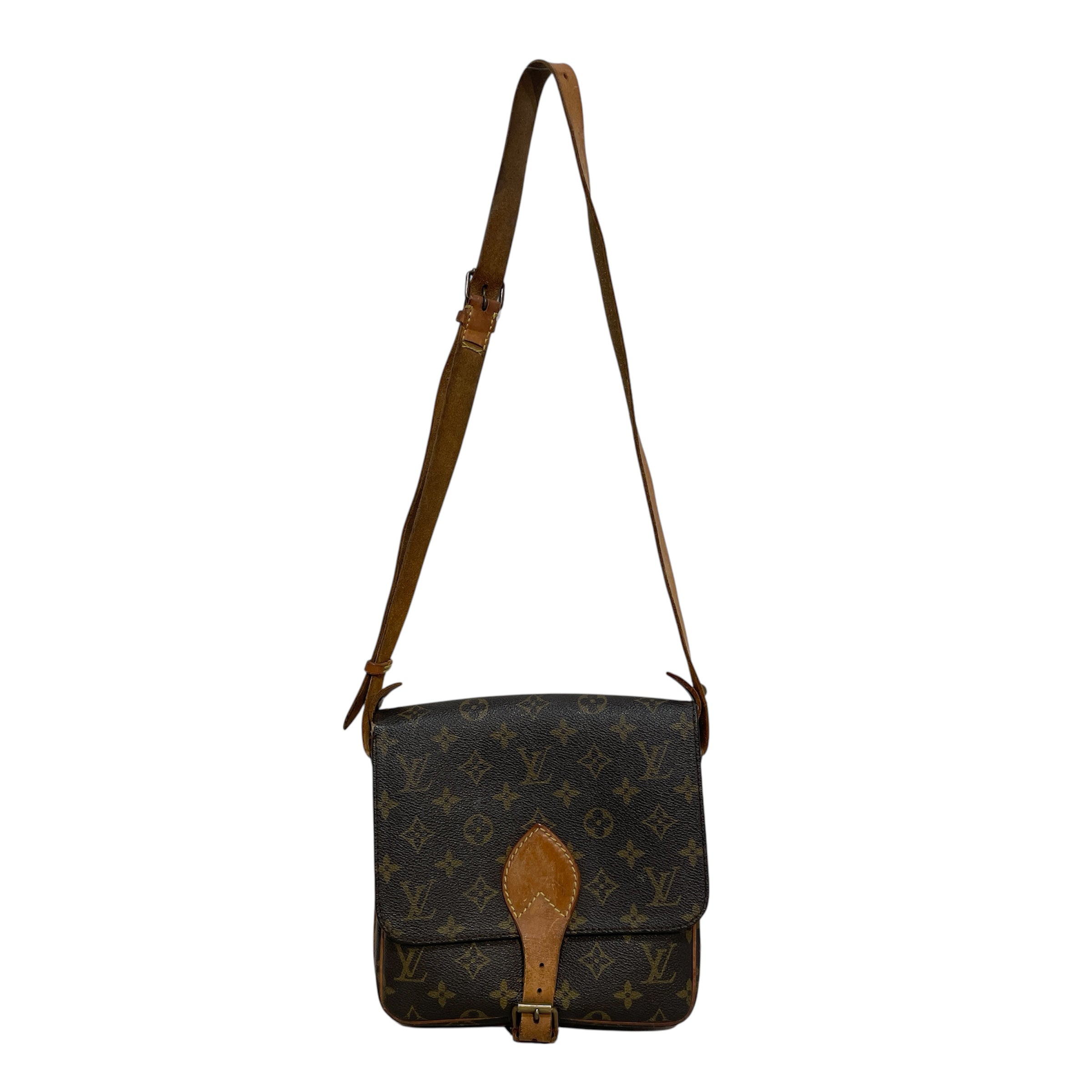 LOUIS VUITTON/Cross Body Bag/Monogram/Leather/BRW/Cartouchiere MM Crossbody Bag view 1