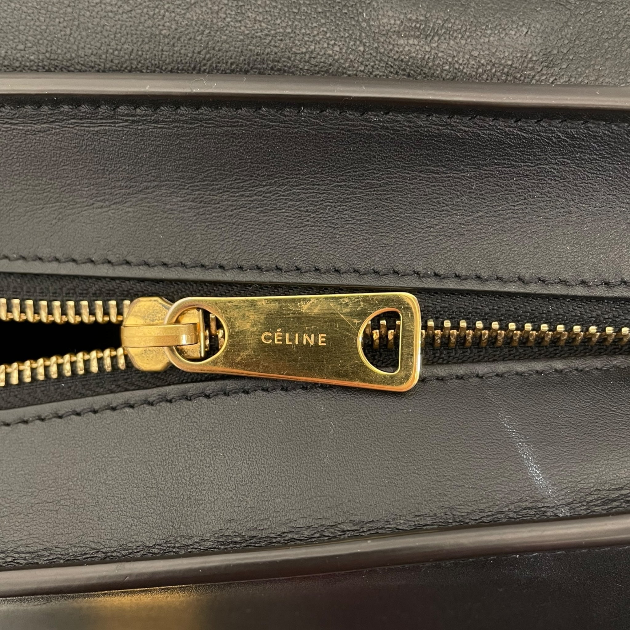 CELINE/Cross Body Bag/M/Leather/GRY/ view 7