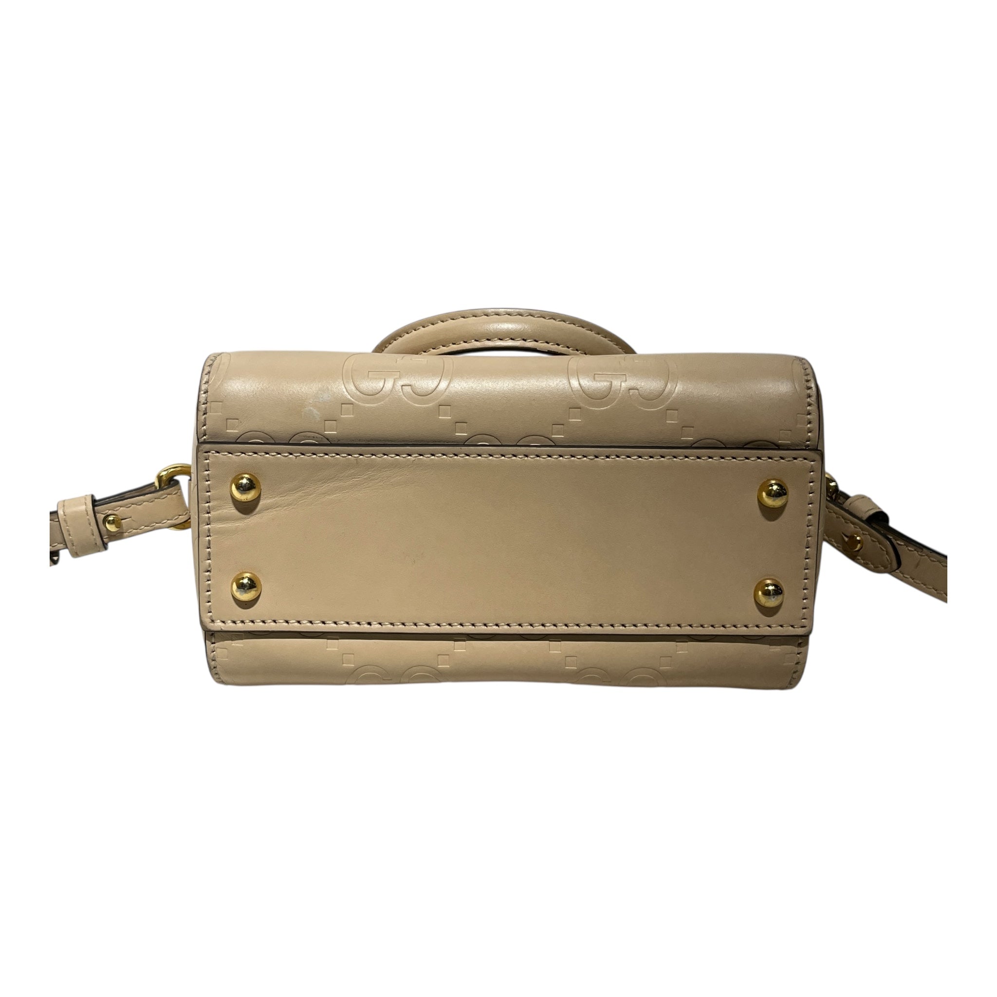 GUCCI/Cross Body Bag/Monogram/Leather/CRM/GG MARMONT MINI view 5