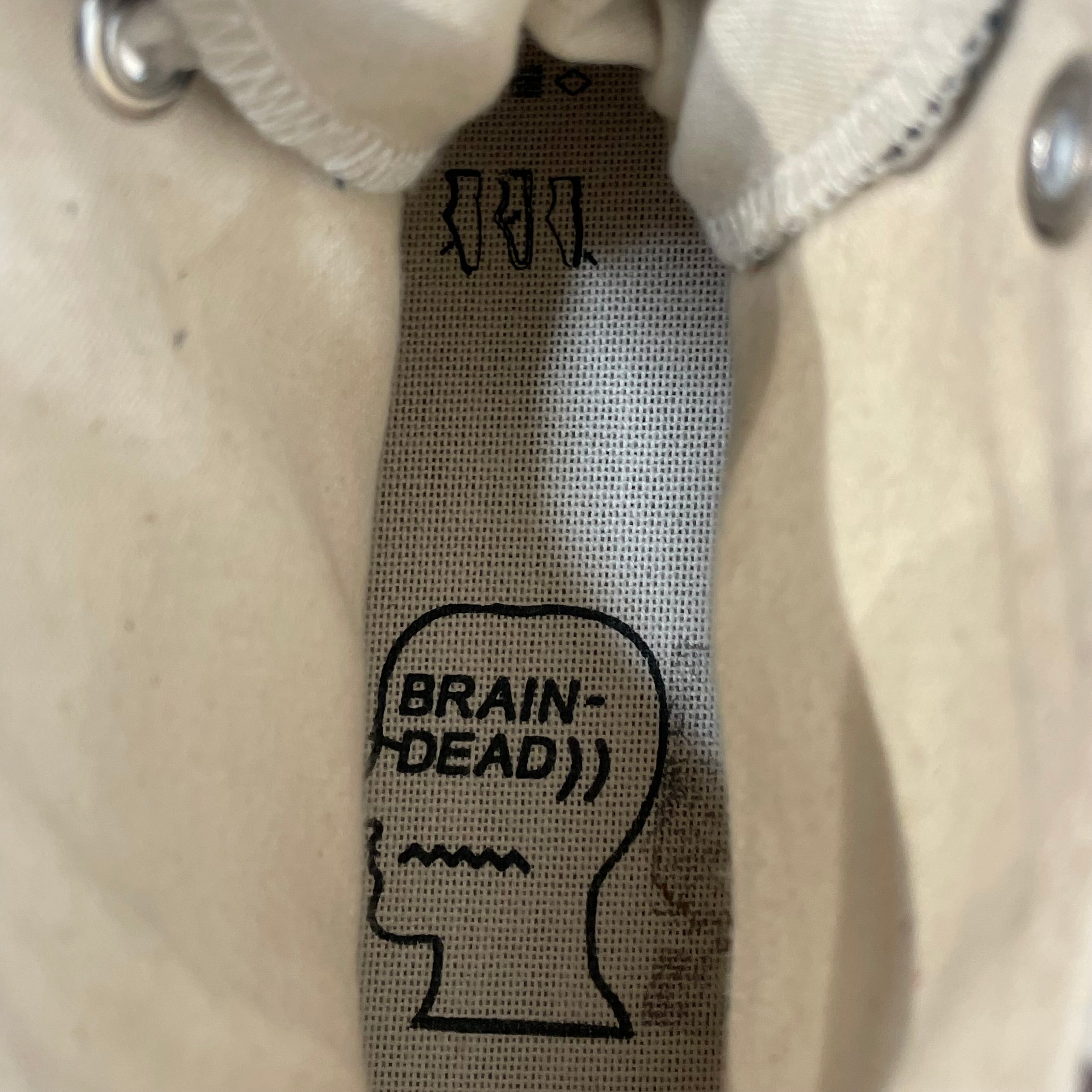 CONVERSE/Brain Dead/Hi-Sneakers/US 10/Animal Pattern/Cotton/CRM/cow print platform view 3