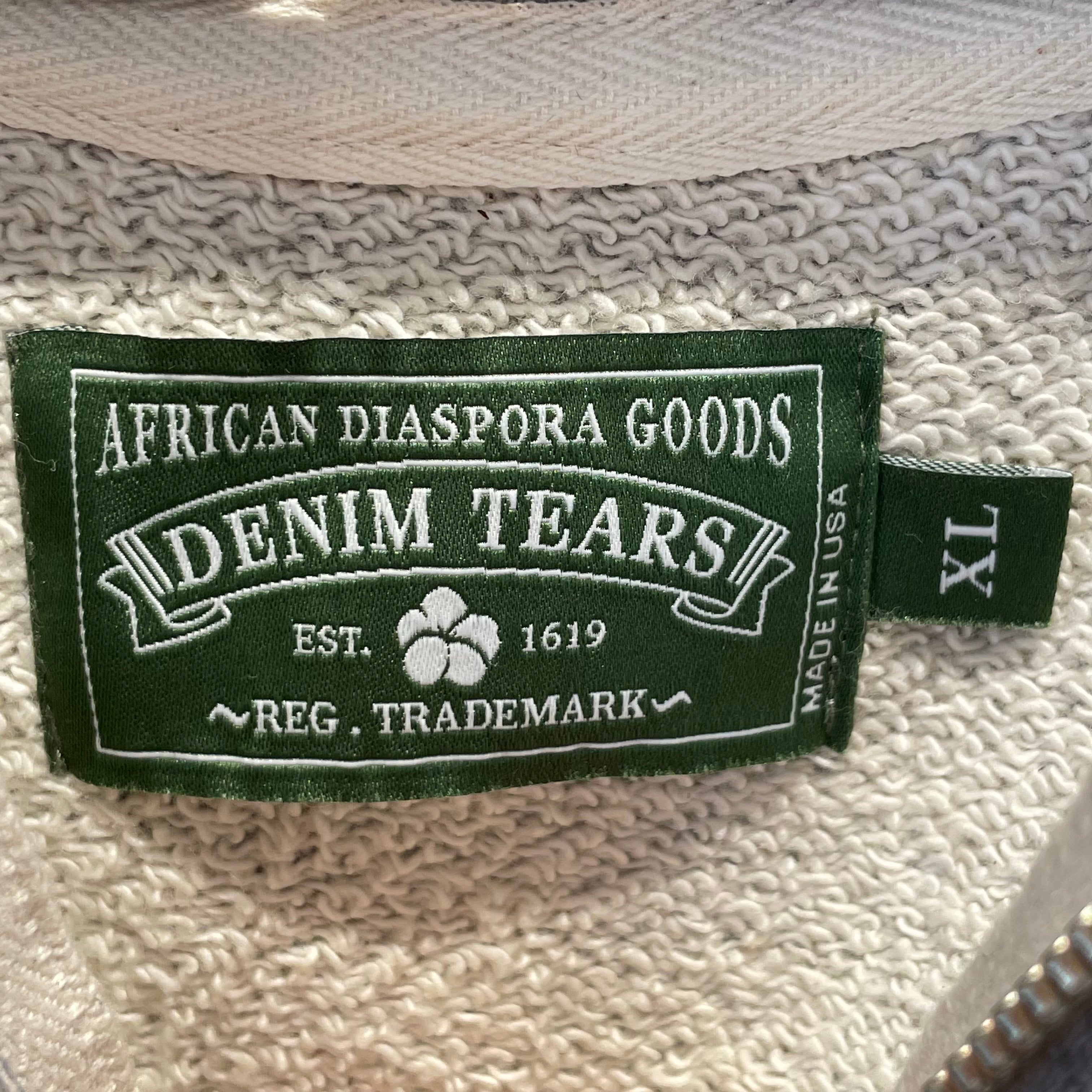 DENIM TEARS/Zip Up Hoodie/XL/Cotton/SLV/Chest Logo view 3