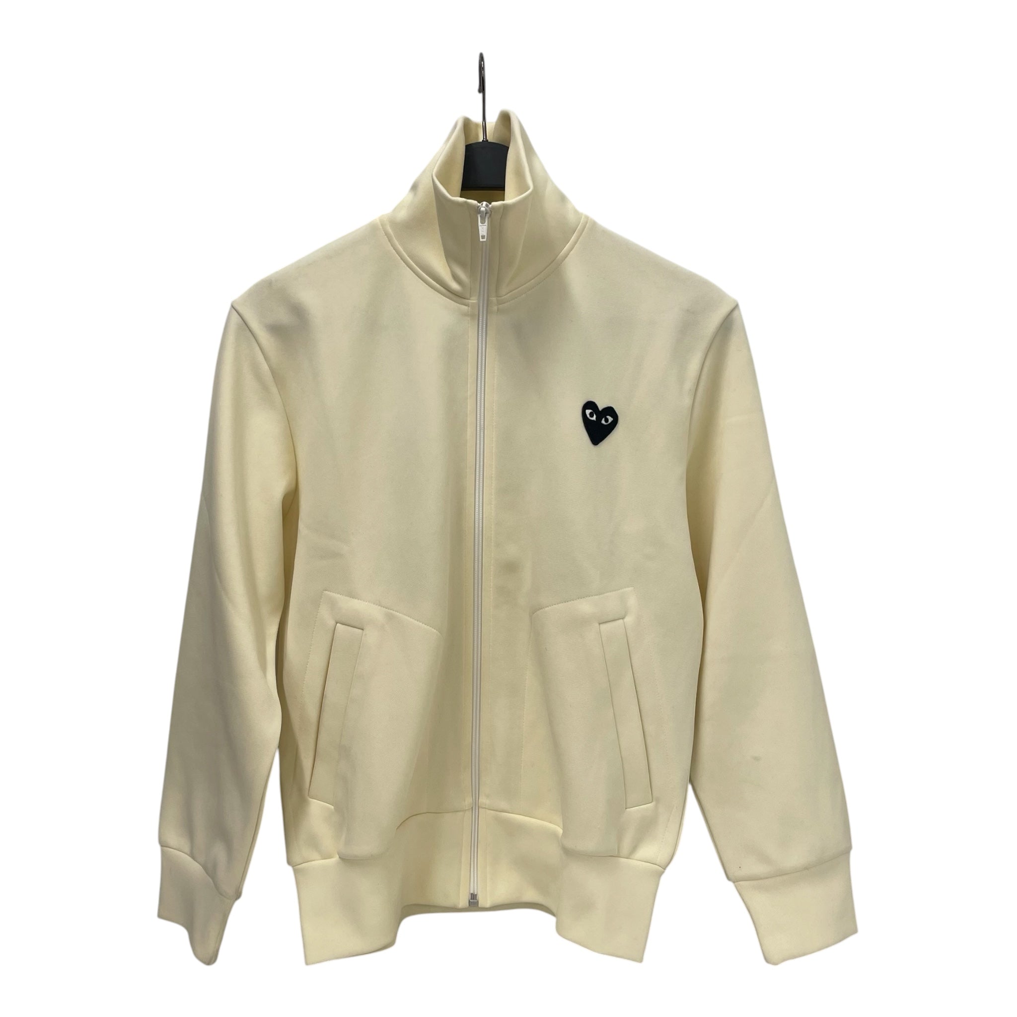 PLAY COMME des GARCONS/Zip Up Hoodie/S/Polyester/CRM/TURTLENECK view 1