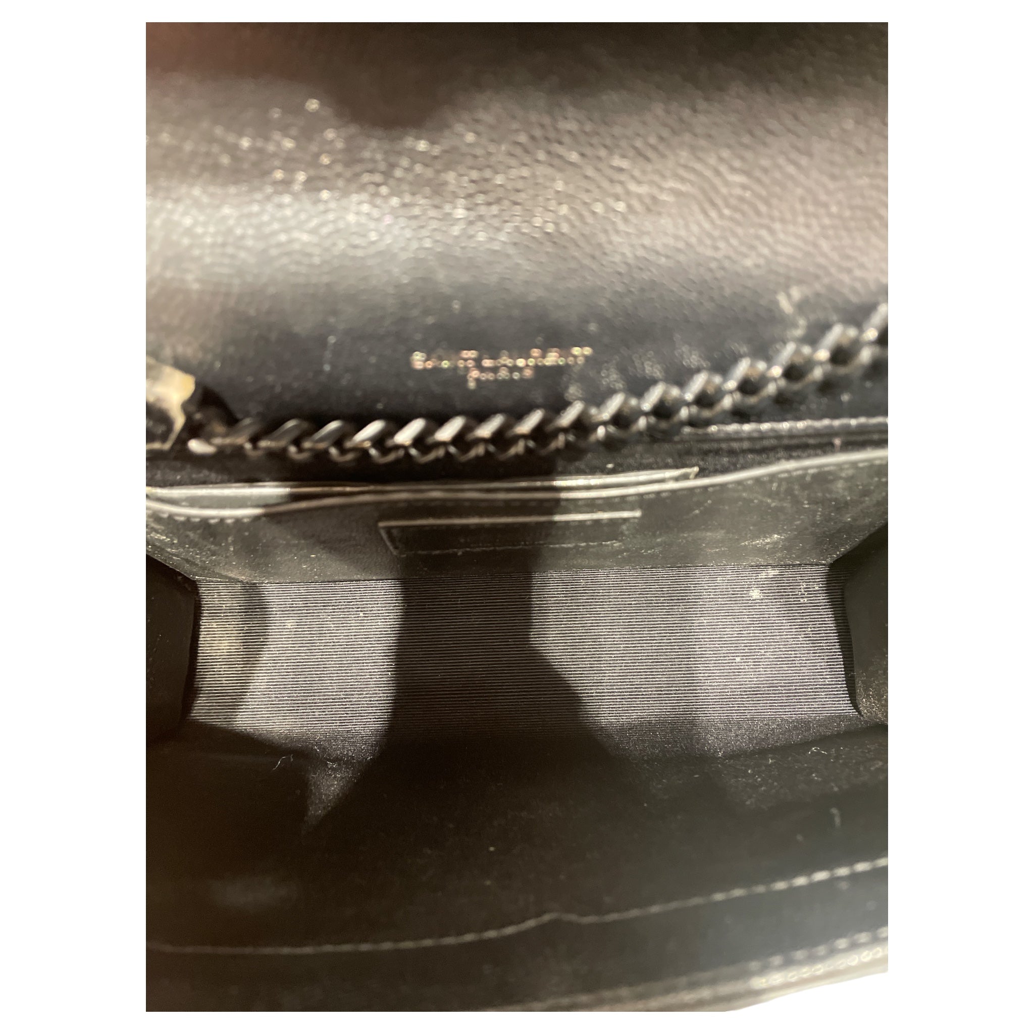 SAINT LAURENT/Cross Body Bag/Leather/BLK/Kate Medium Chain Bag view 3