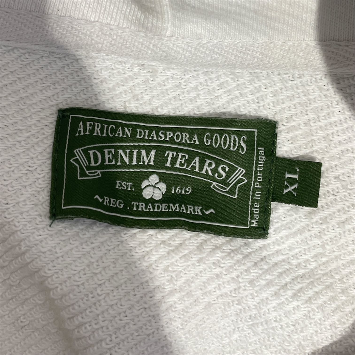 DENIM TEARS/Hoodie/XL/Cotton/WHT/WHITE FLORAL AOP view 3