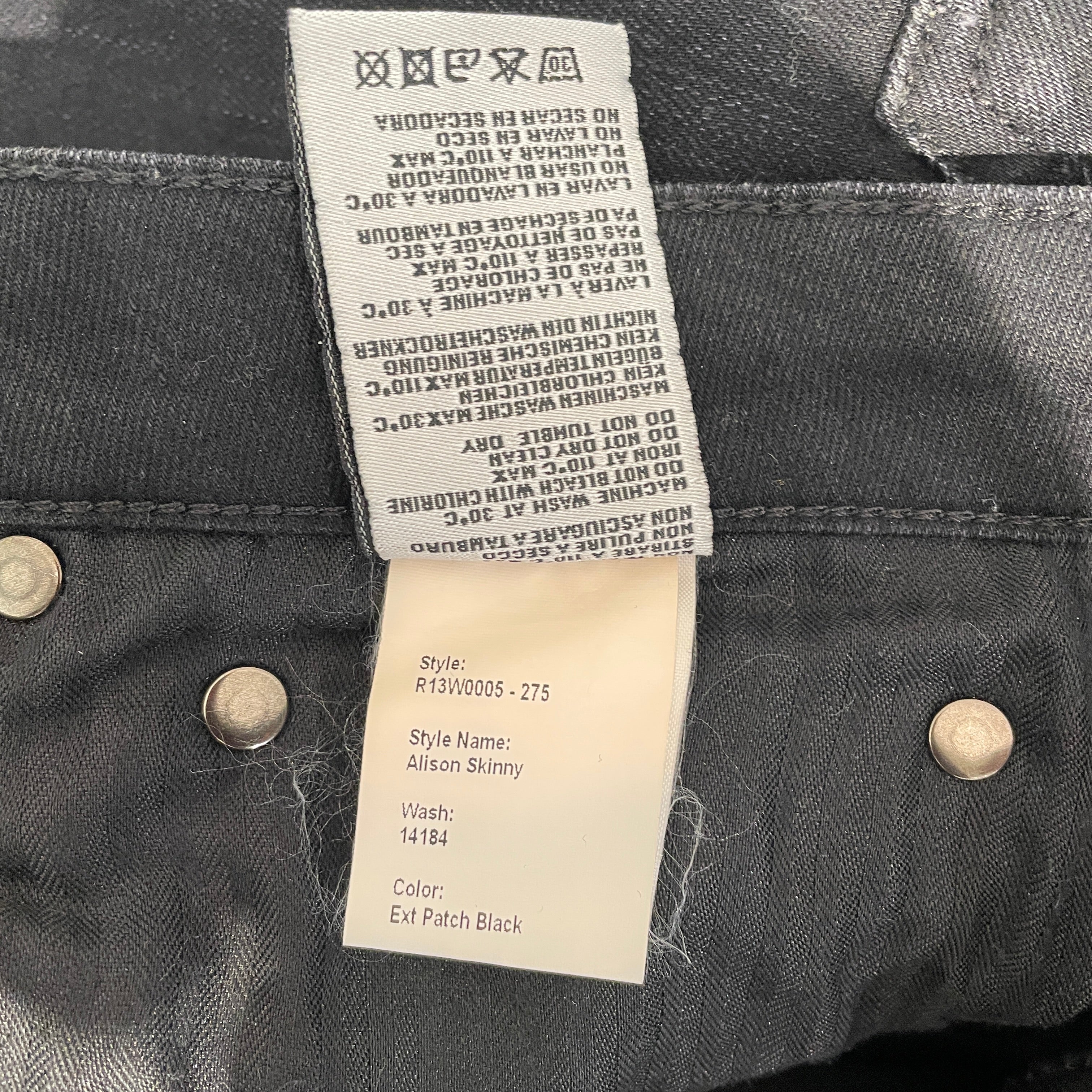 R13/Skinny Pants/31/Cotton/BLK/ view 4