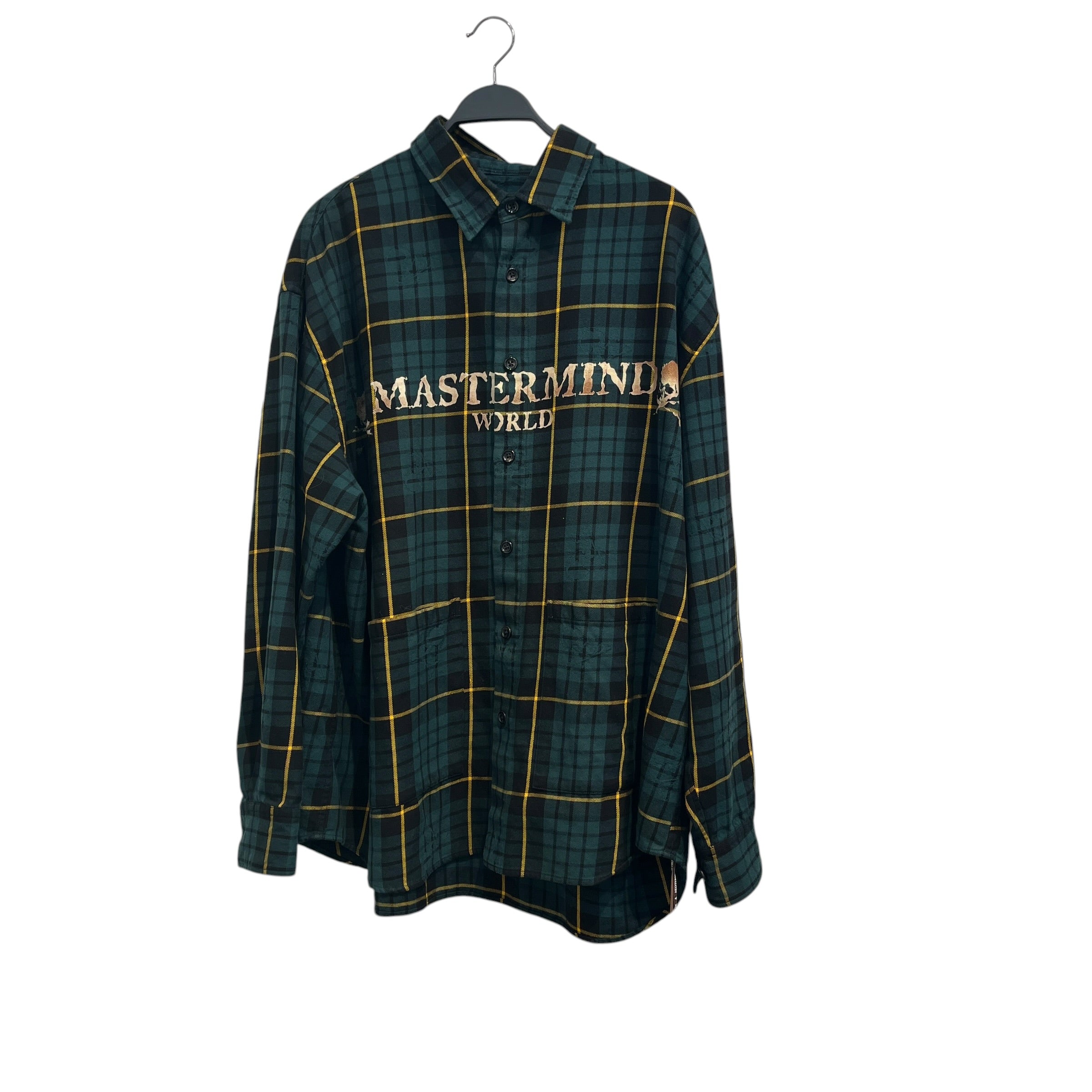 mastermind JAPAN/Flannel Shirt/L/Cotton/GRN/Plaid/ view 1