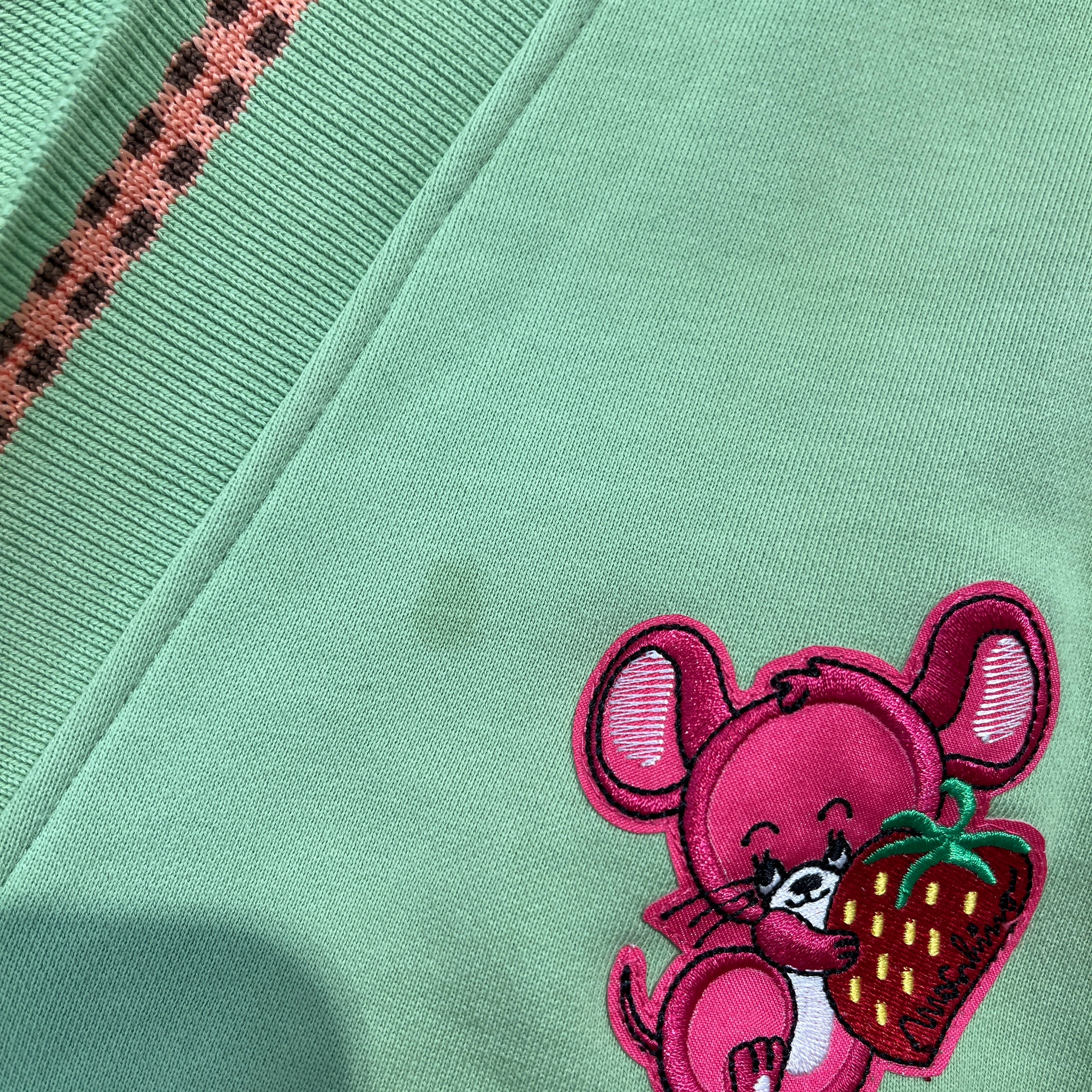MOSCHINO/Cardigan/40/Cotton/GRN/LIME GREEN MOUSE PATCH view 4