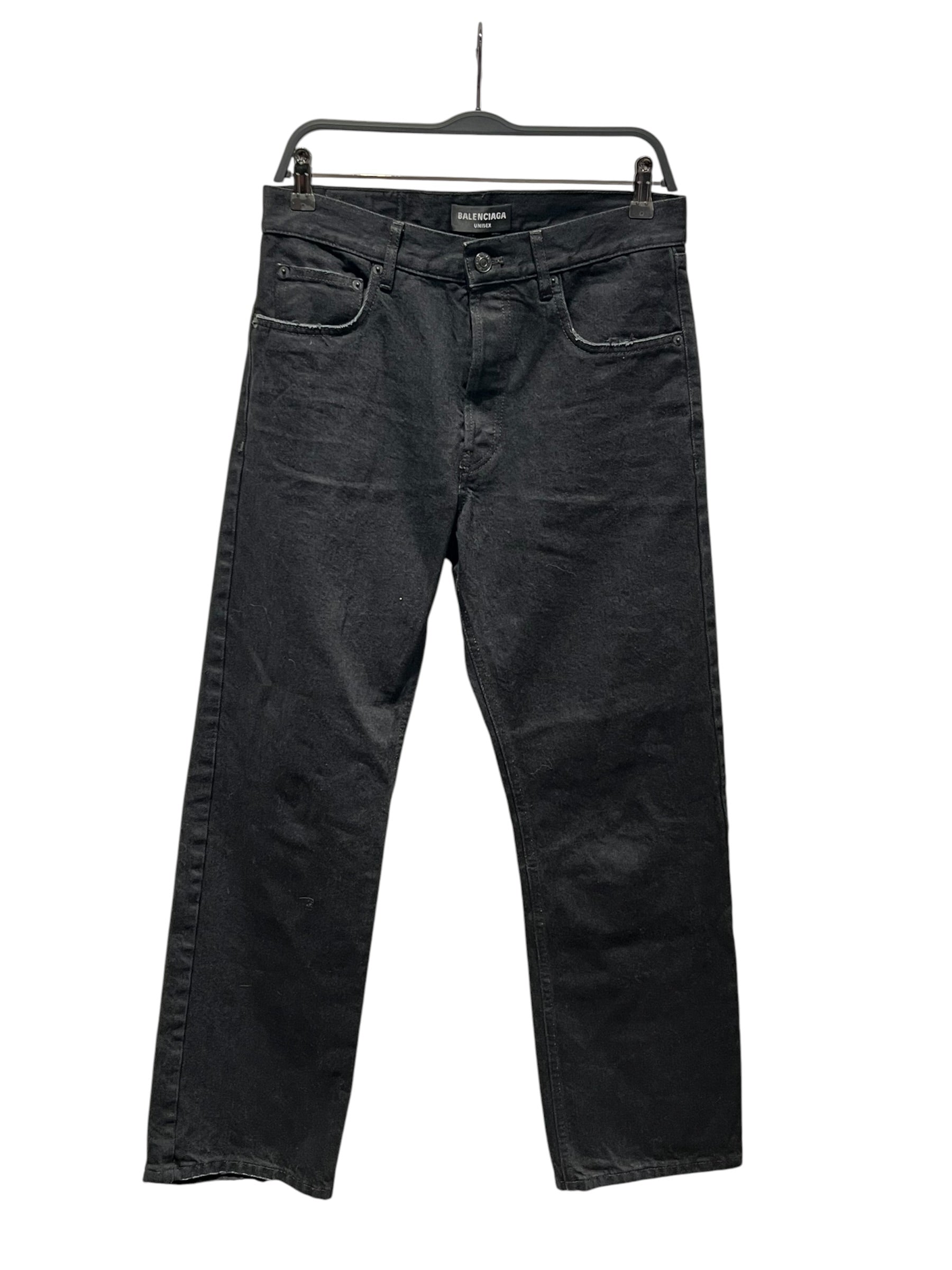 BALENCIAGA/Straight Pants/30/Denim/BLK/Lost Tapes view 1