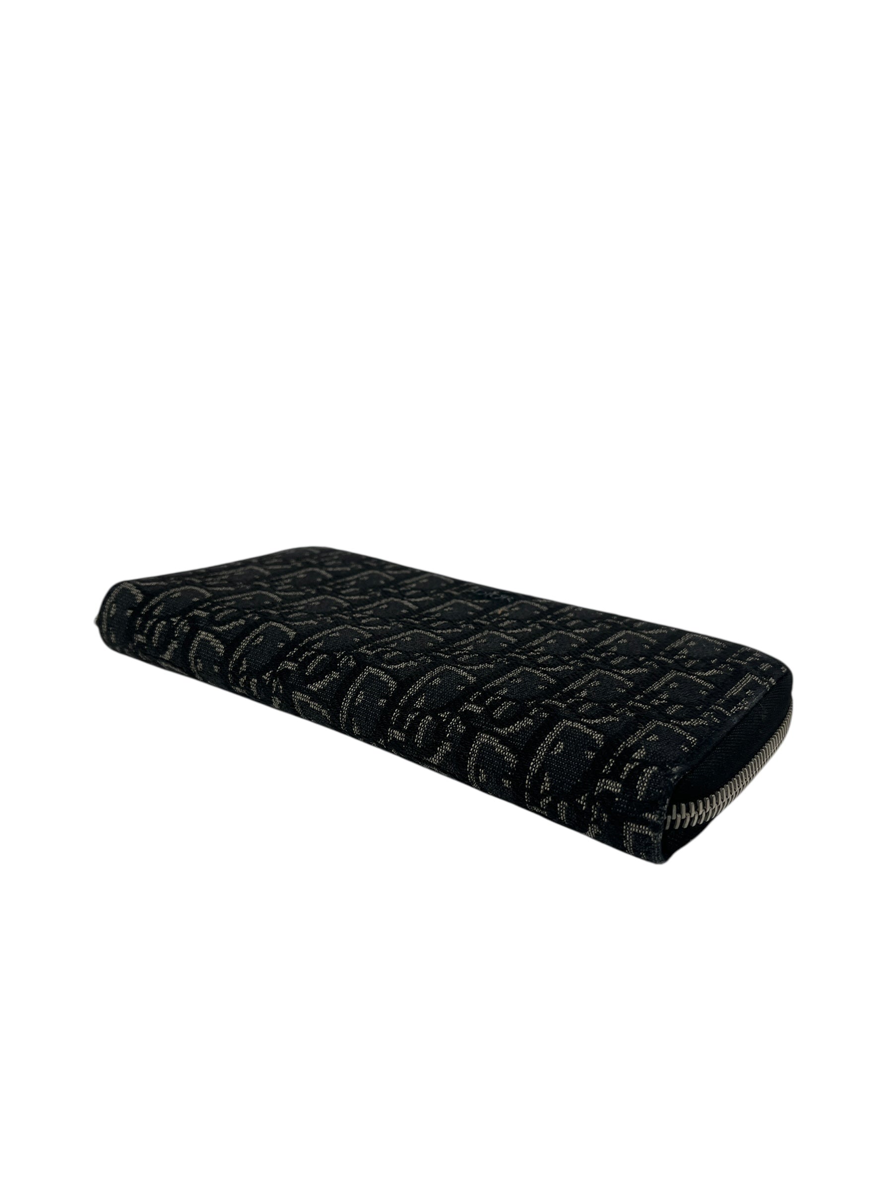 Christian Dior/Wallet/OS/Monogram/Cotton/GRY/monogram zip around view 3