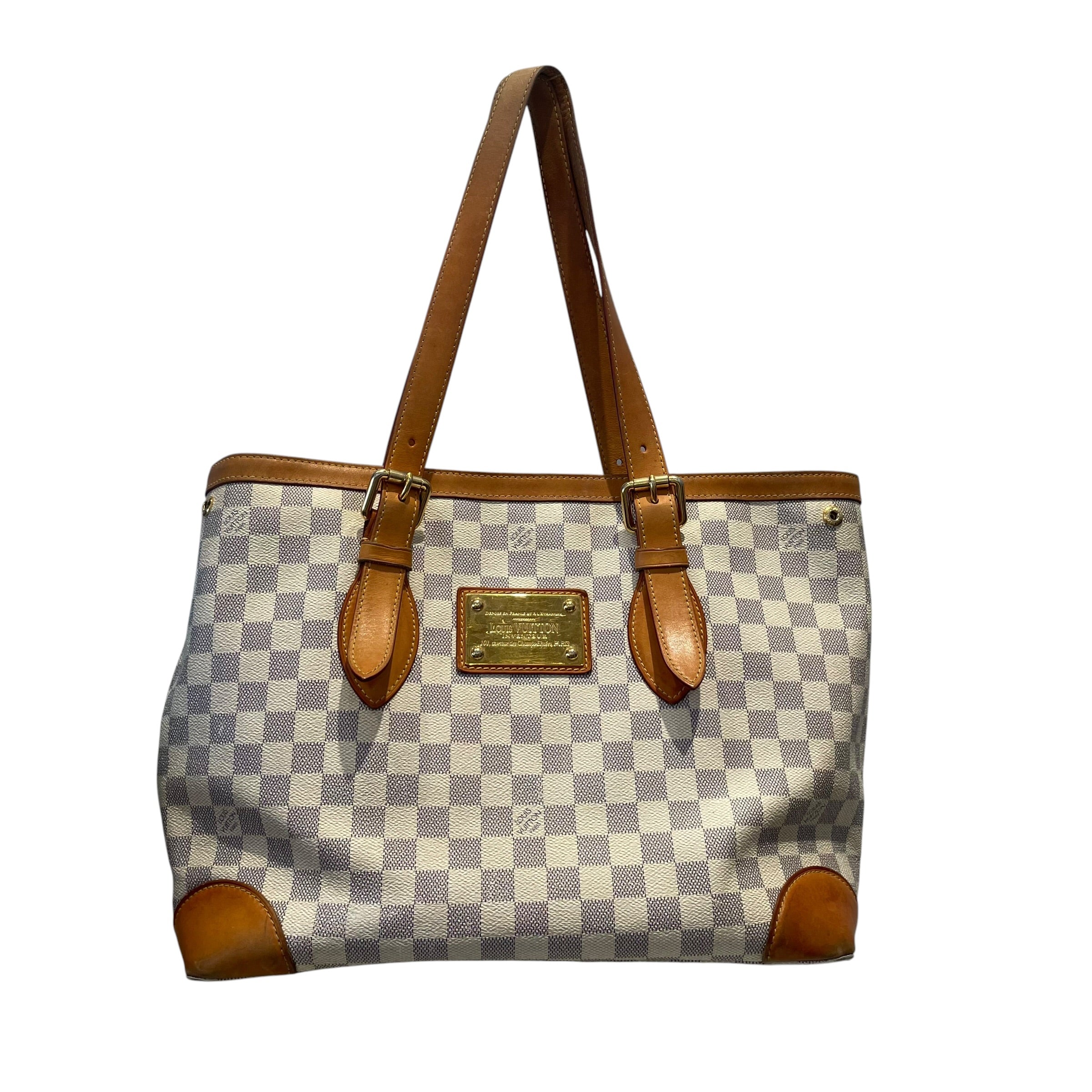 LOUIS VUITTON/Bag/Monogram/Leather/BEG/Damier Azur Hampstead MM view 1