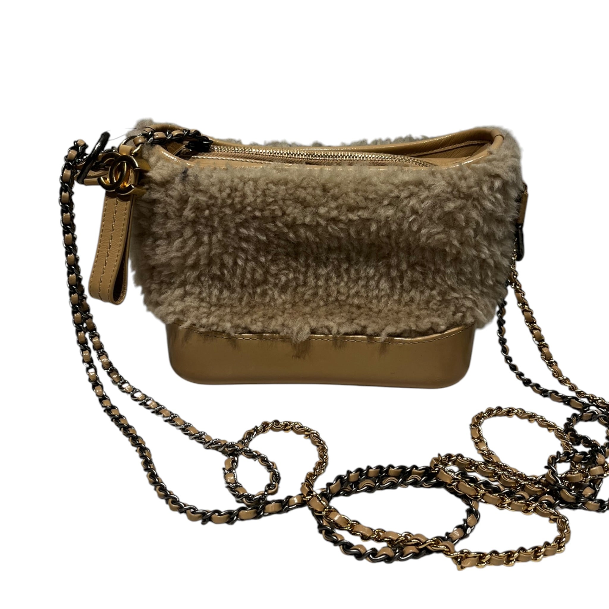 CHANEL/Bag/Fur/BEG/Gabrielle Shearling Hobo view 1