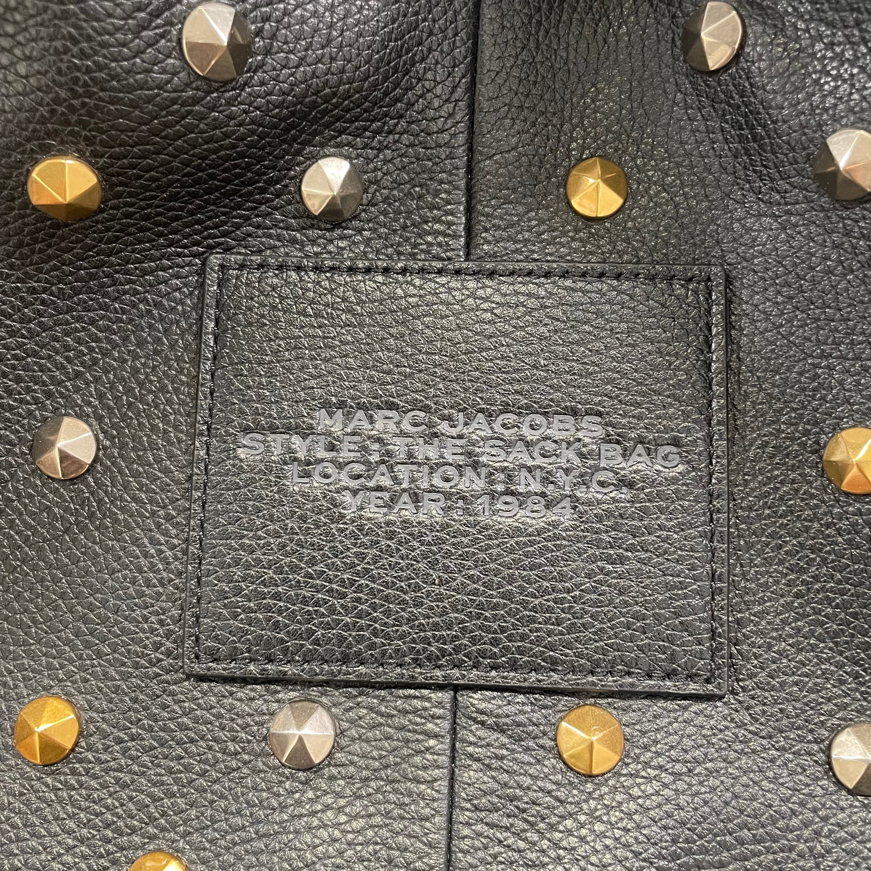 MARC JACOBS/Tote Bag/Leather/BLK/GLAM STUDDED view 3