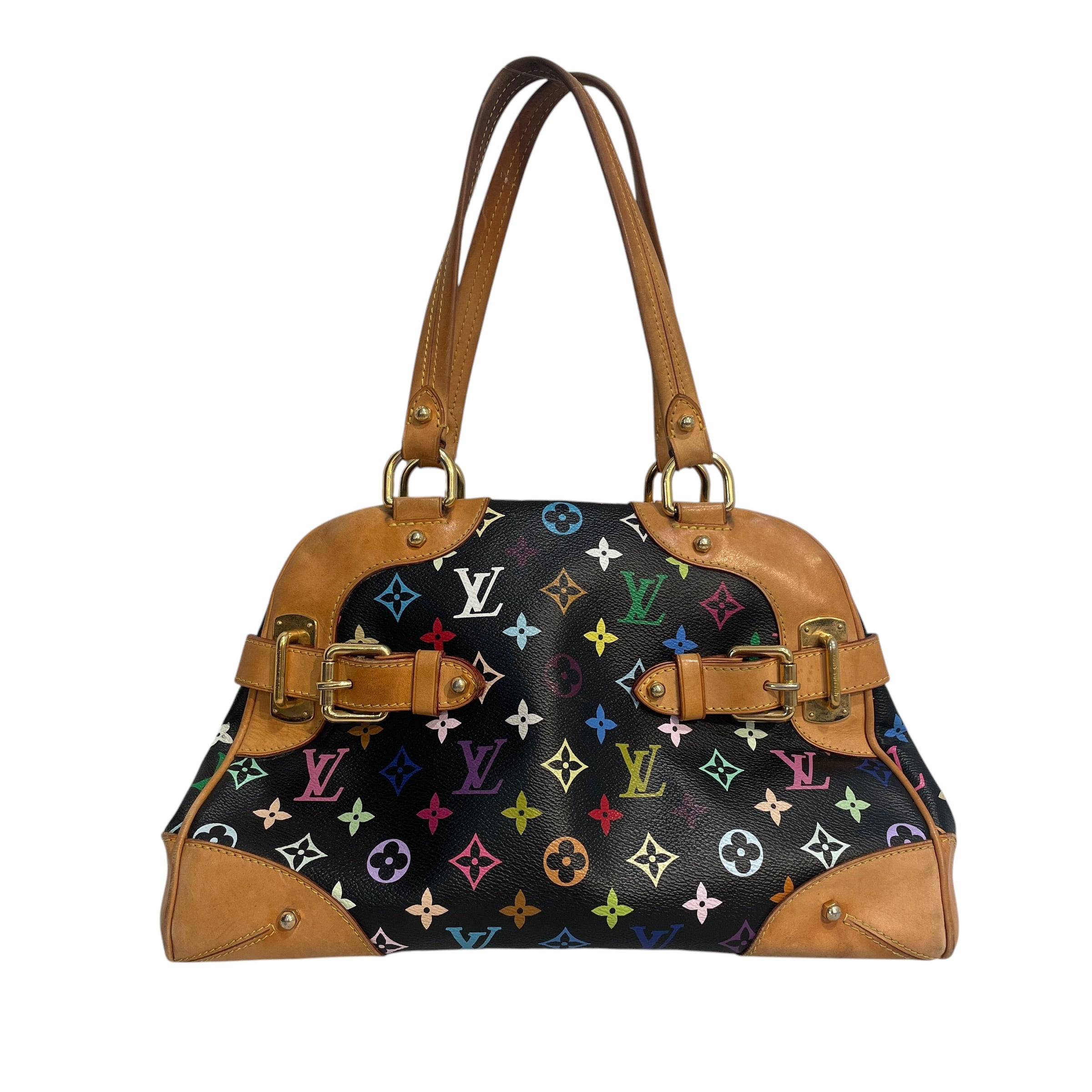 LOUIS VUITTON/Hand Bag/Monogram/Leather/BLK/Claudia Multicolor view 1