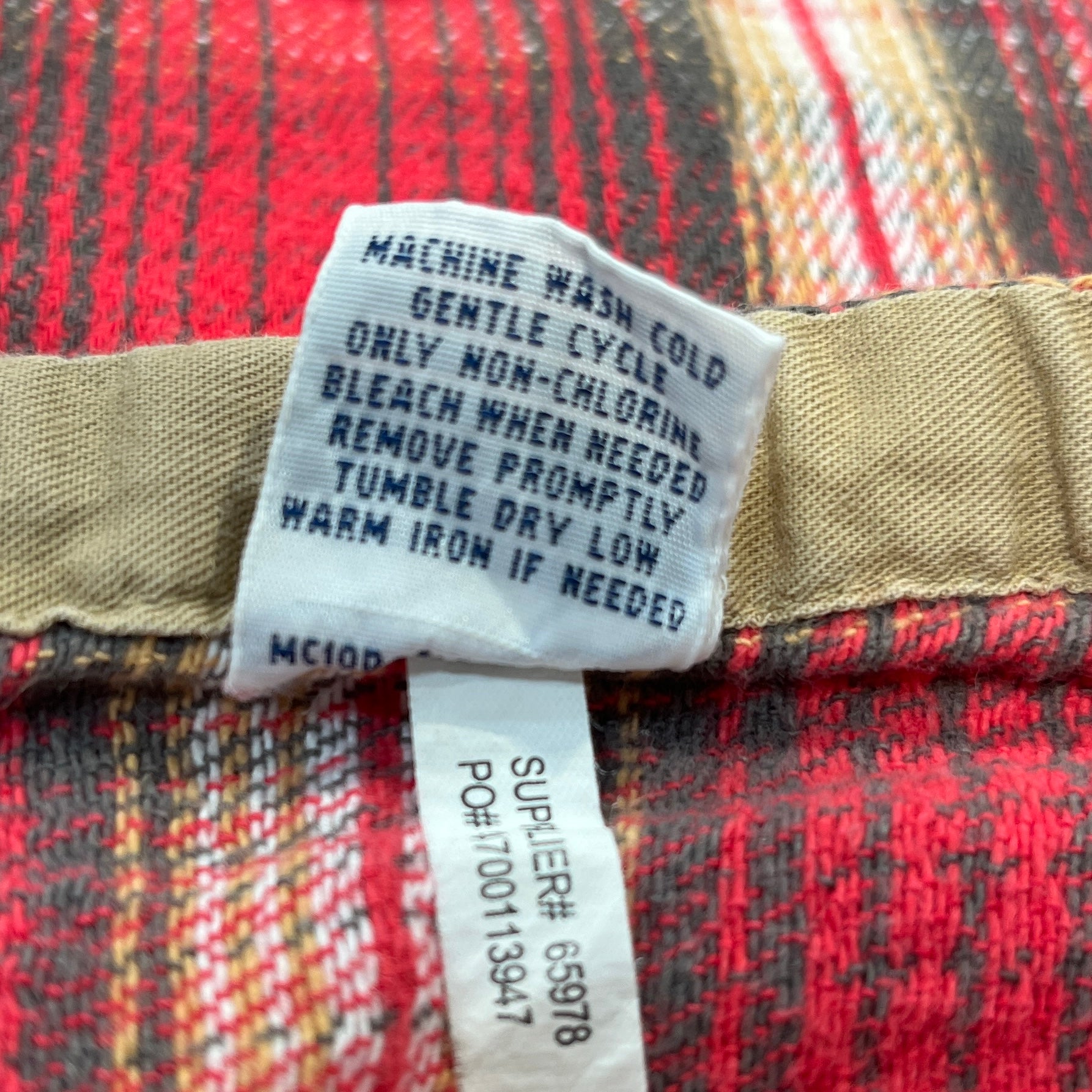 POLO RALPH LAUREN/Flannel Shirt/XL/Cotton/RED/Plaid/White Diamond Snap Buttons view 3