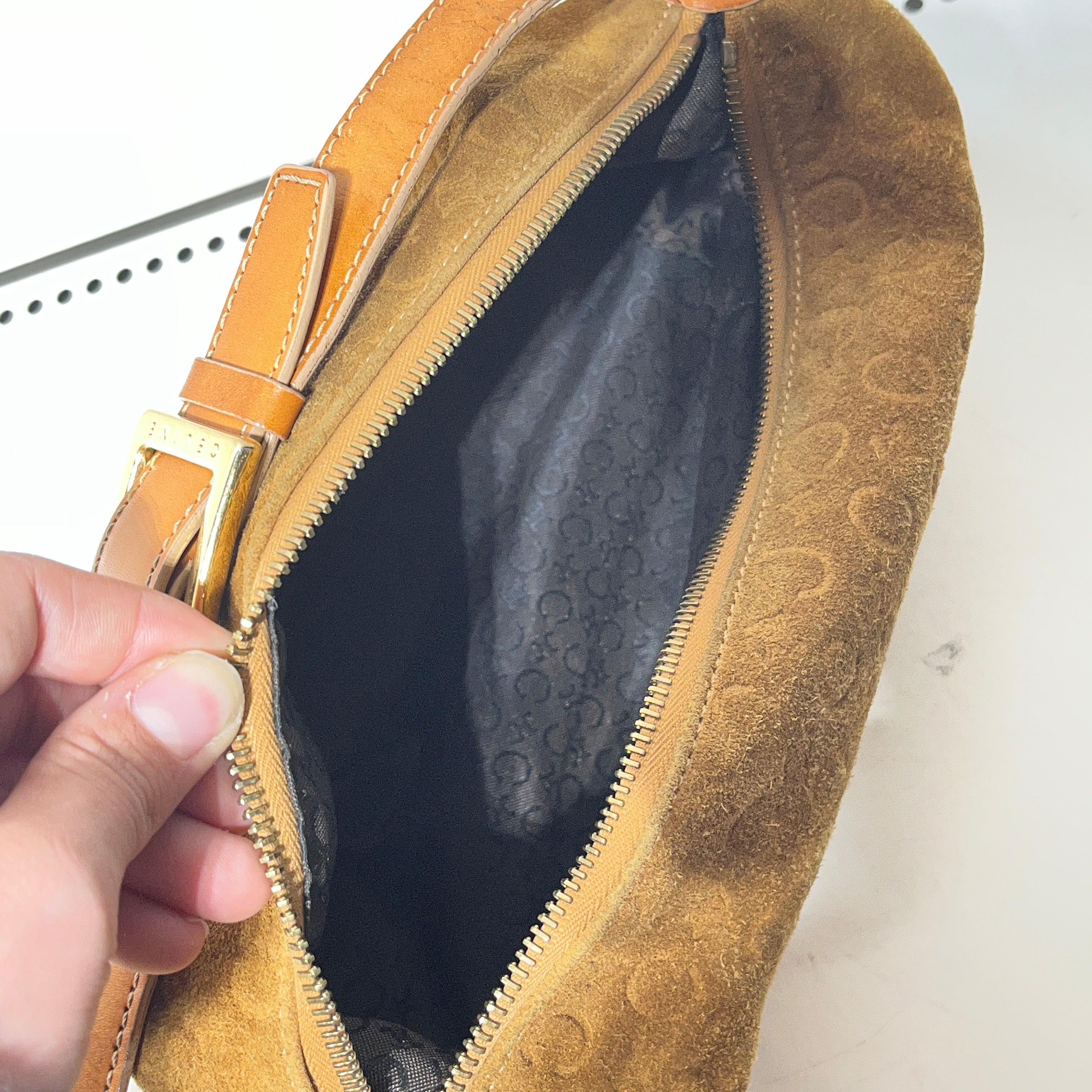 CELINE/Hand Bag/Suede/BRW/Macadam Sude view 5