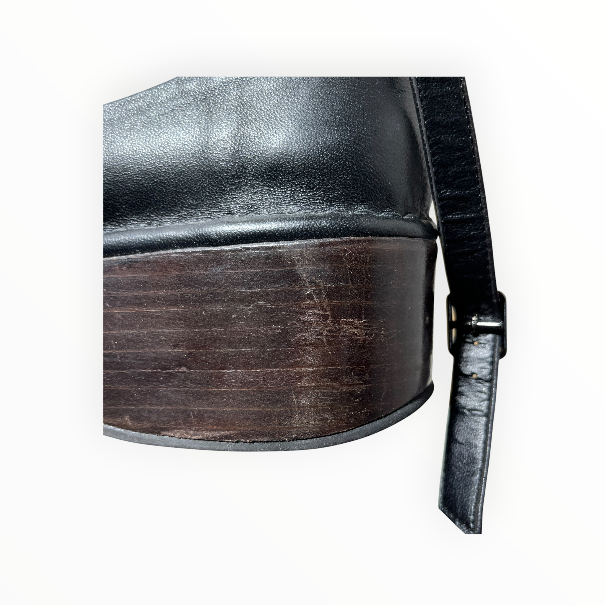 AMOMENTO/Shoes/EU 38/Leather/BLK/Ankle Strap/WOOD PLATFORM view 7