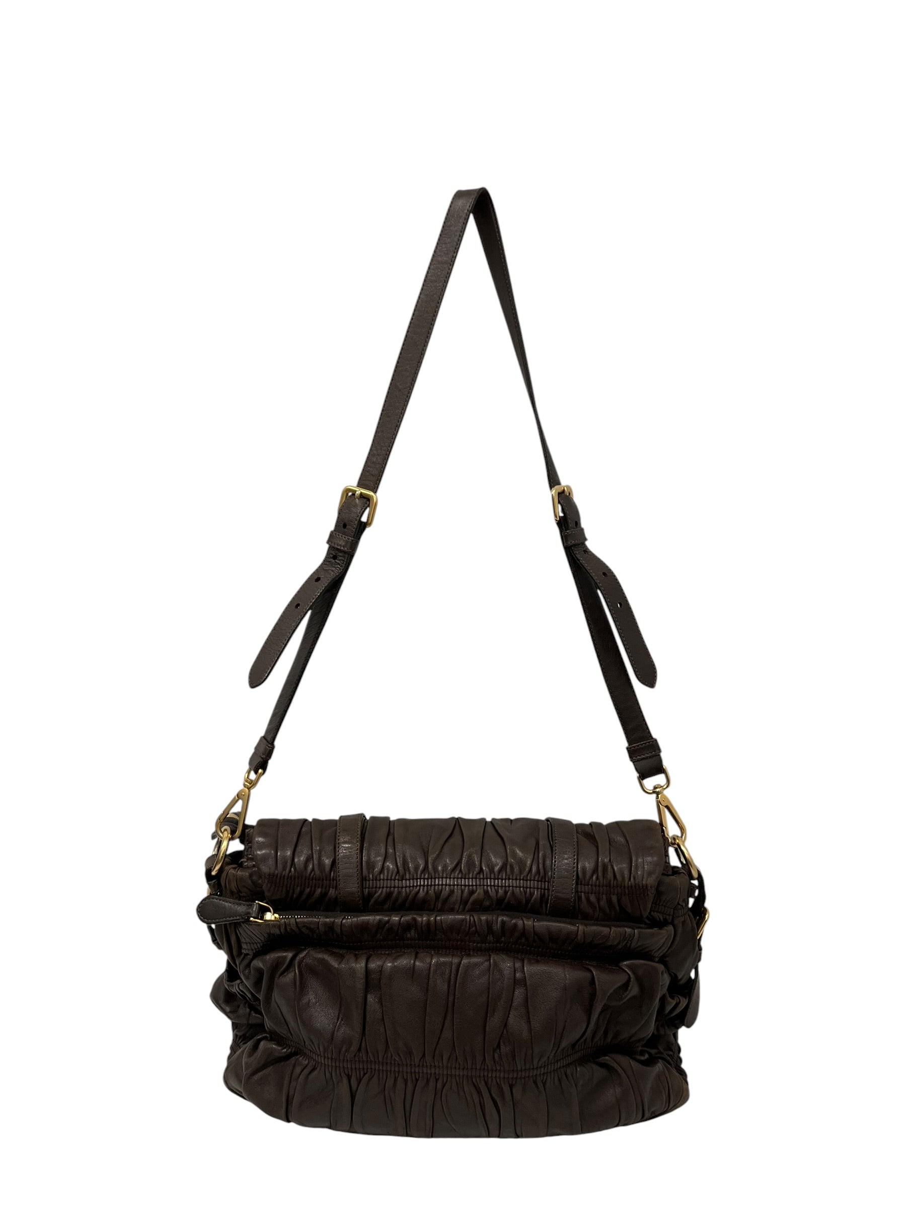 PRADA/Cross Body Bag/Leather/BRW/50 view 2