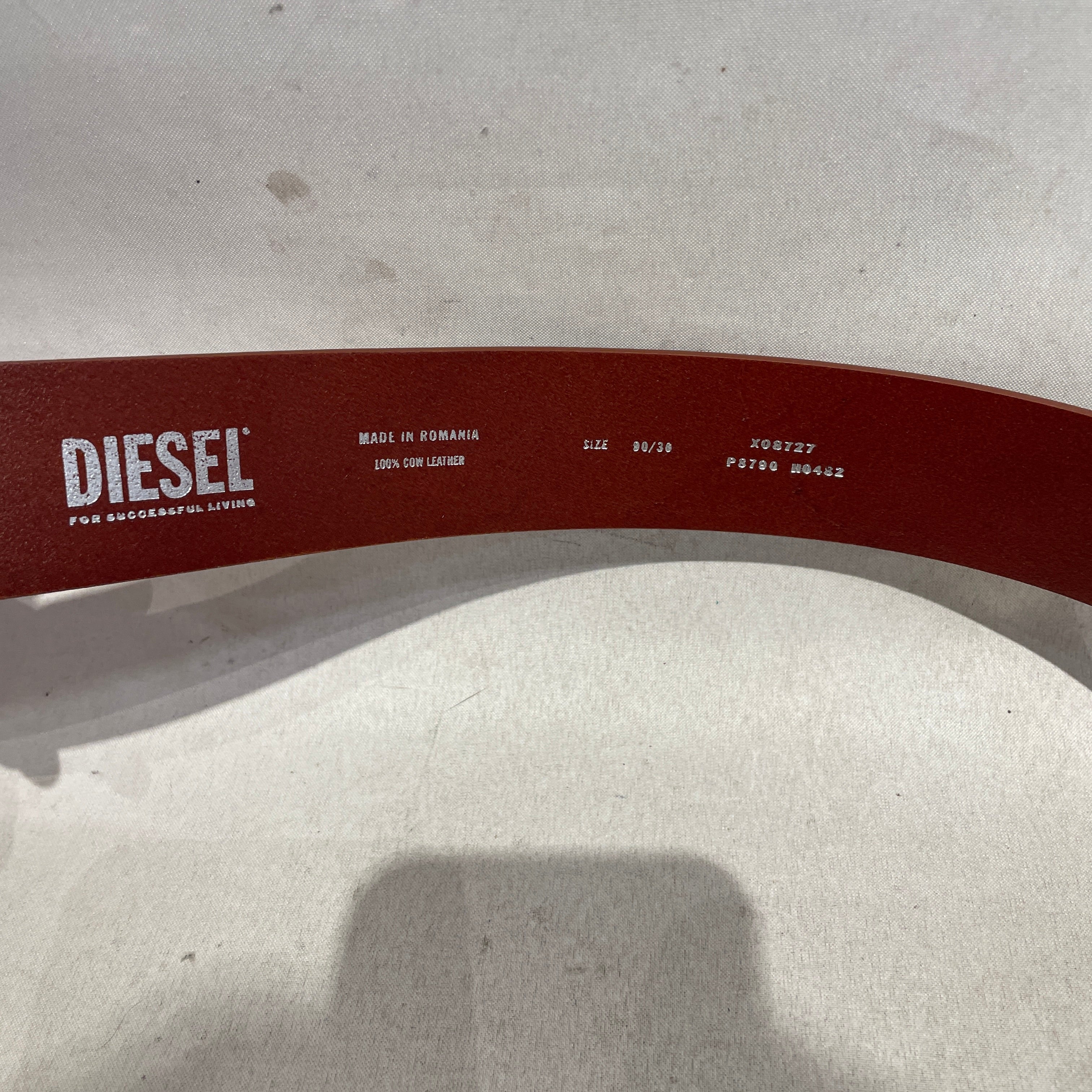 DIESEL/Belt/Leather/BRW/M's/OVAL D LOGO BELT view 3