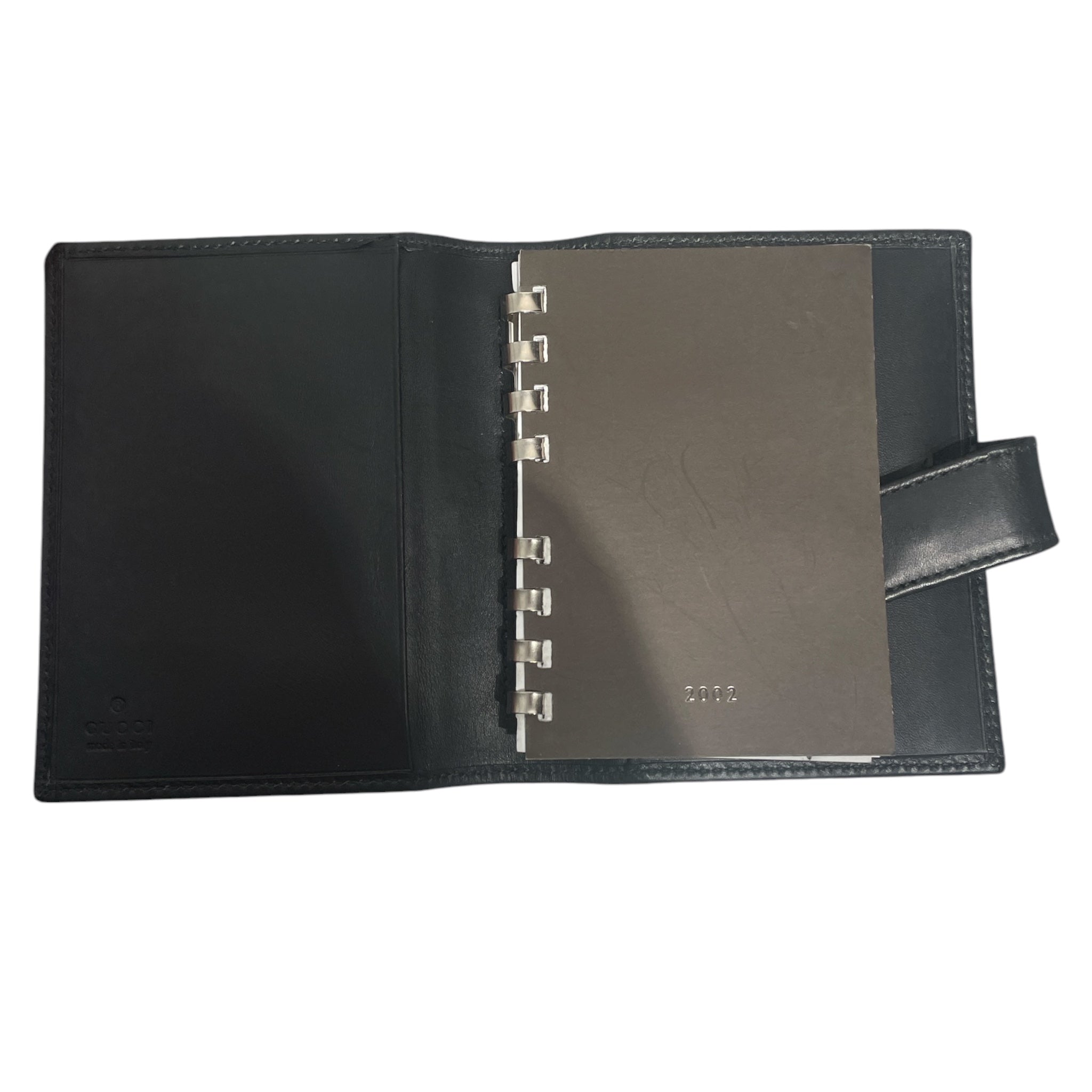 GUCCI/Planner Cover/Monogram/Cotton/BLK/L's/2002 agenda cover view 3