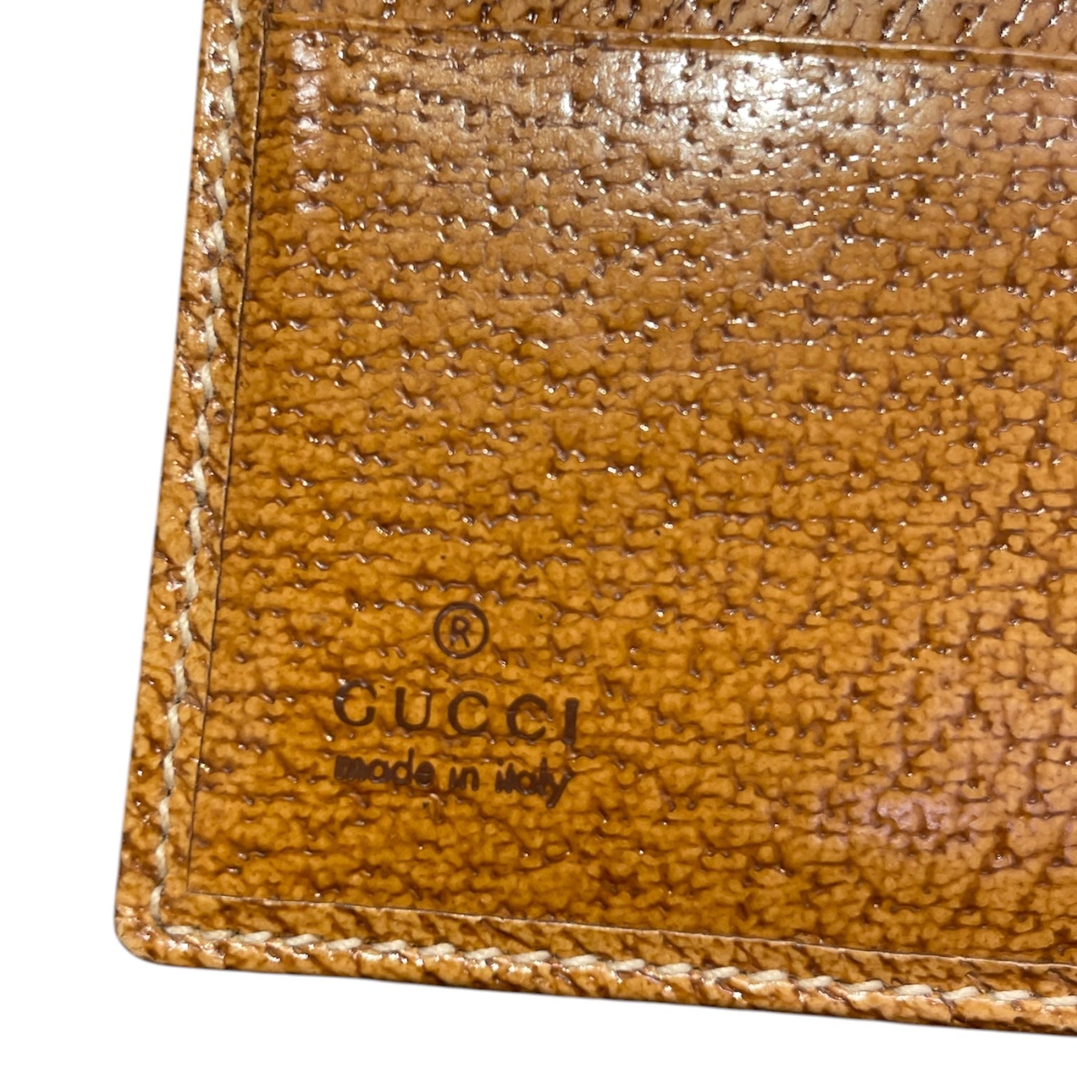 GUCCI/Wallet/Monogram/BEG/3 STUDS/BROWN INSIDE view 6