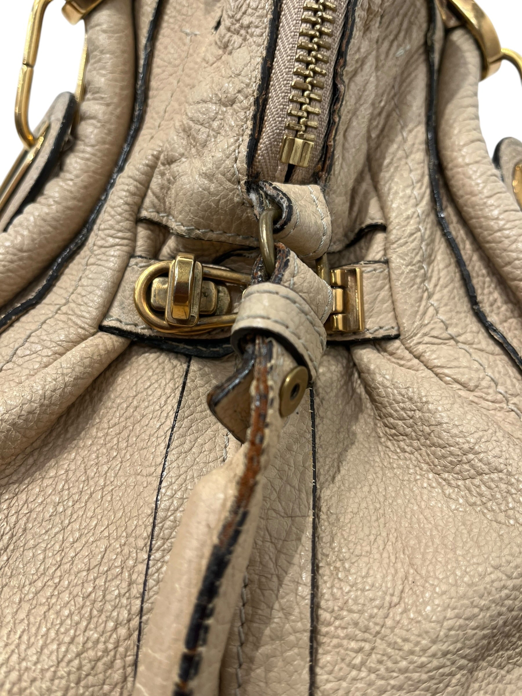 Chloe/Bag/Leather/BEG/PARATY BAG GOLD HARDWARE view 9