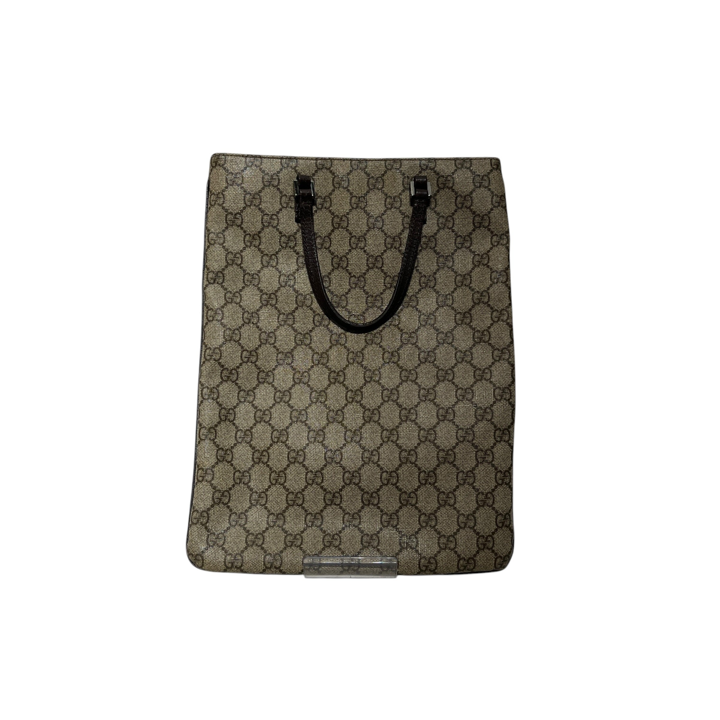 GUCCI/Tote Bag/All Over Print/Leather/BRW/GG Supreme Top Handle view 2