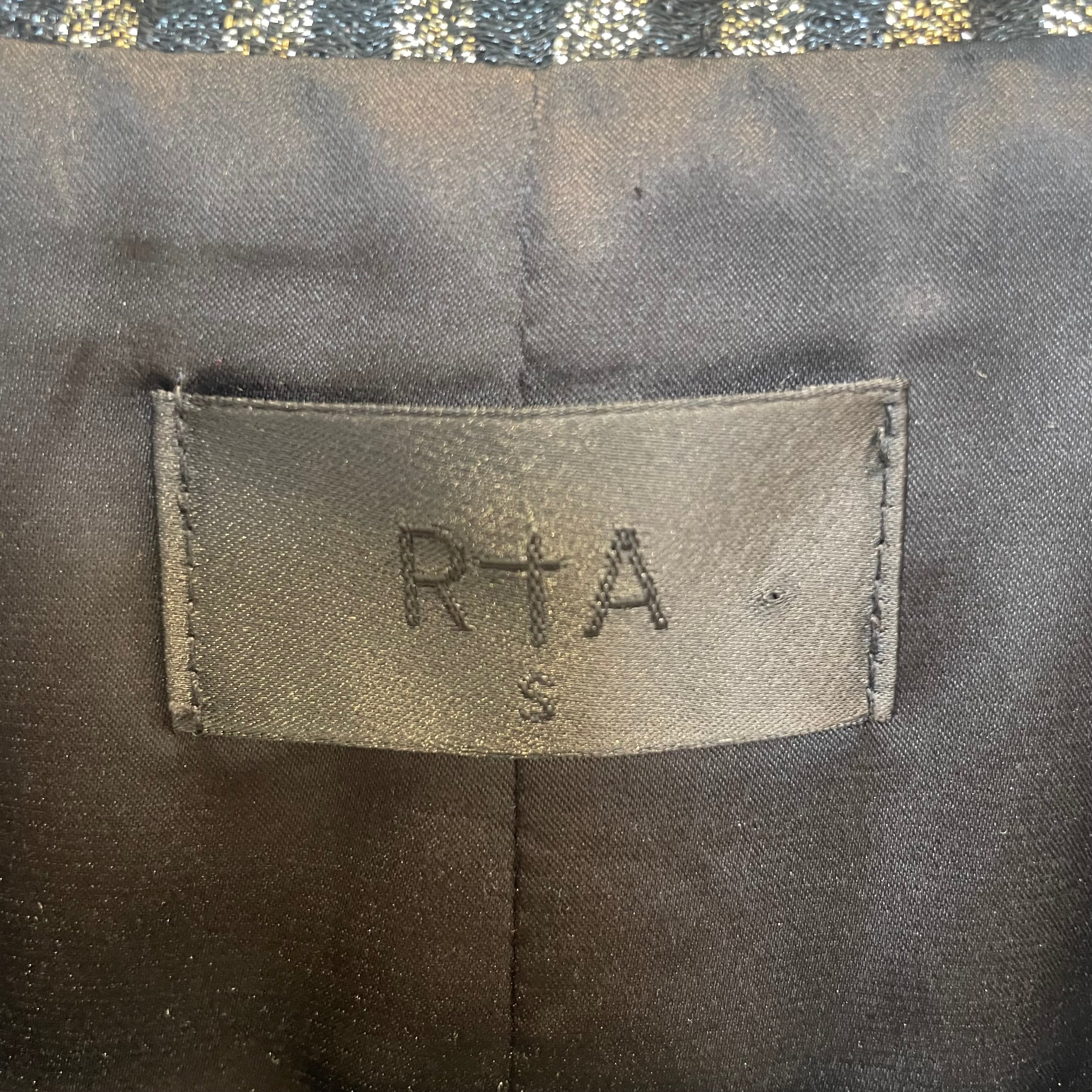 RtA/Jacket/S/Stripe/Polyester/BLK/r+a gold striped jacket view 3