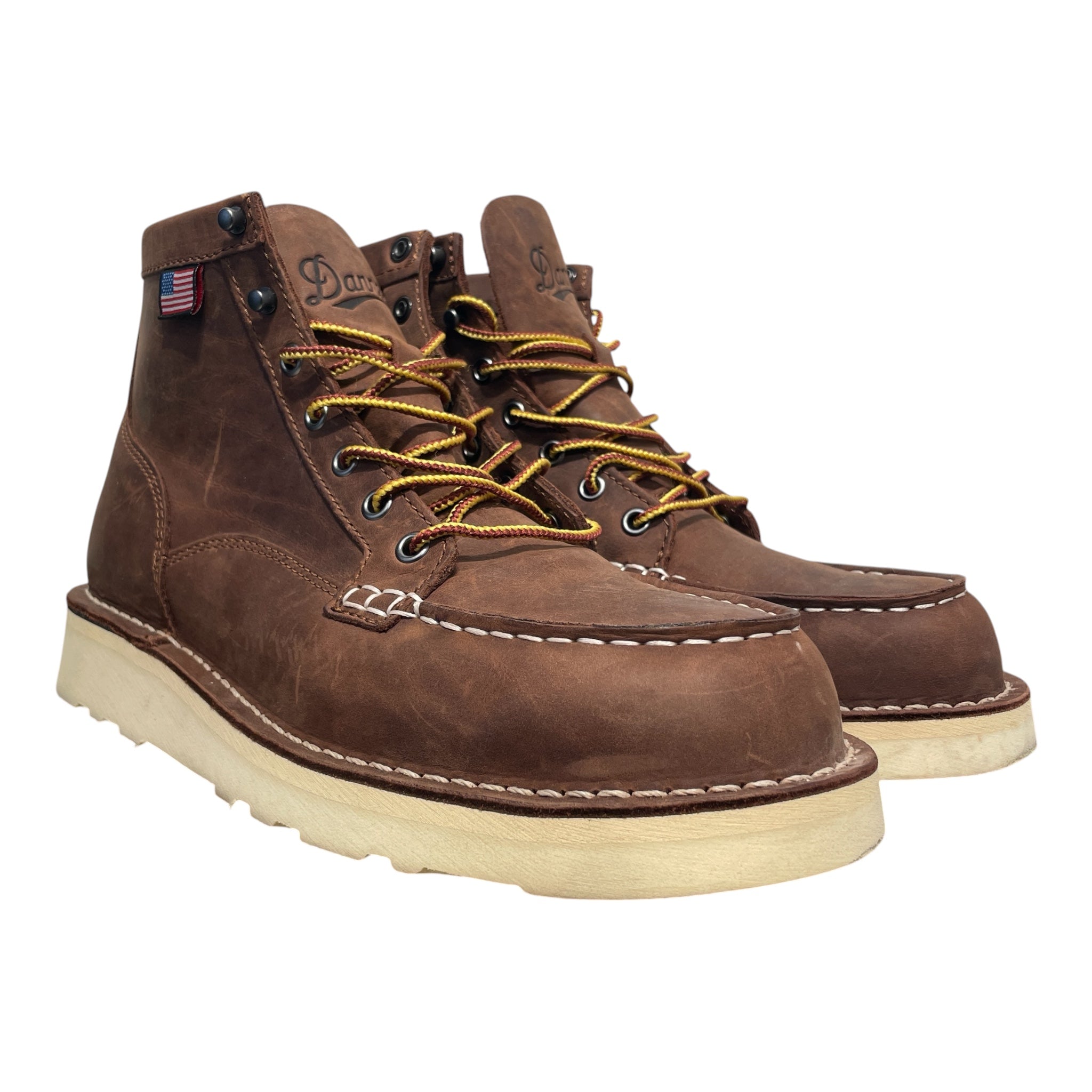 Danner/Lace Up Boots/US 9/Leather/BRW/run moc view 1
