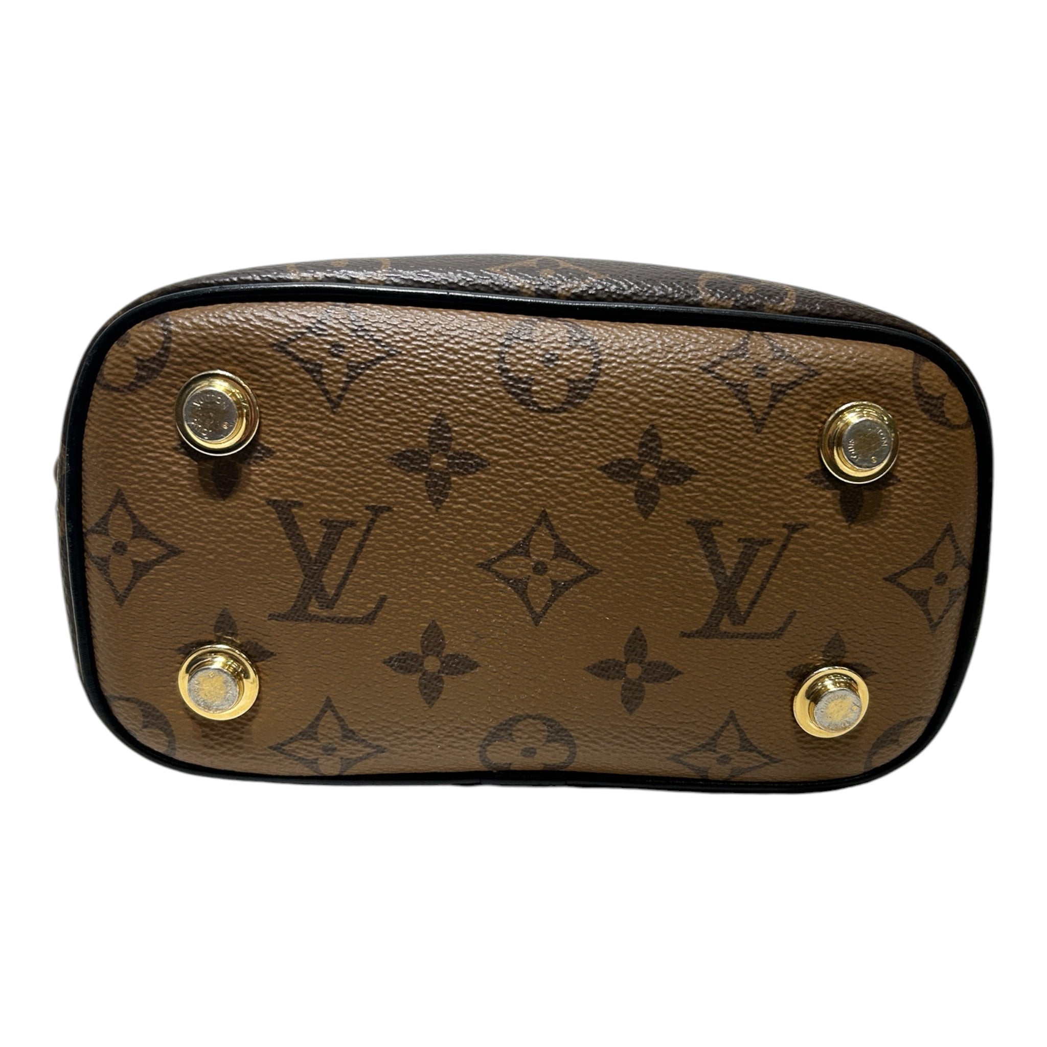LOUIS VUITTON/Basket Bag/Leather/BRW/monogram reverse view 3
