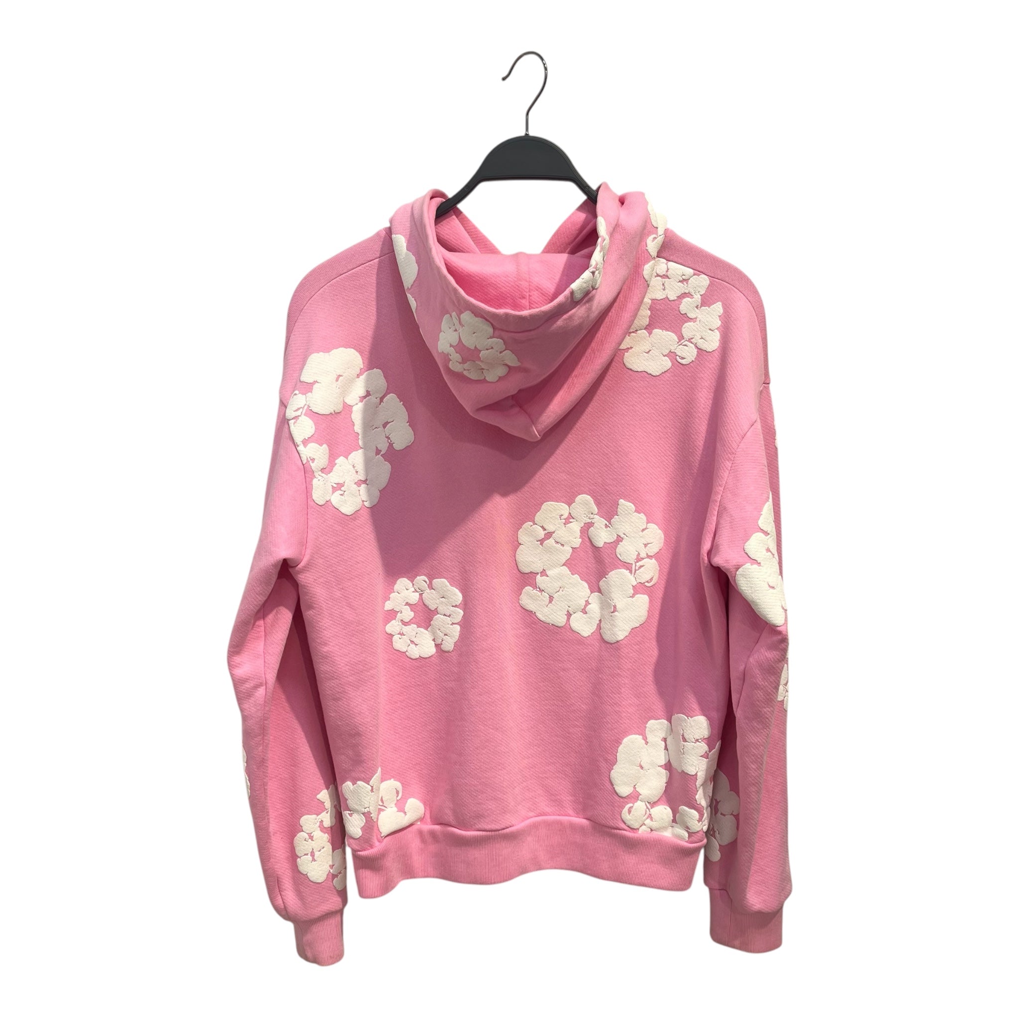 DENIM TEARS/Hoodie/M/Floral Pattern/Cotton/PNK/WREATH POWDER PRINTED HOODIE view 2